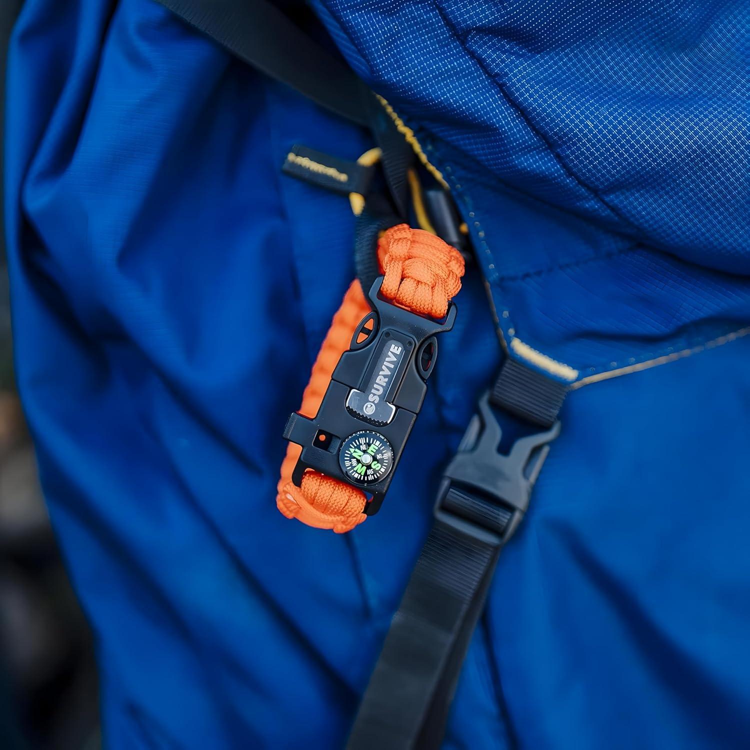 Conjunto de Pulseras de Supervivencia aiGear 3 Pack con Brújula y Silbato