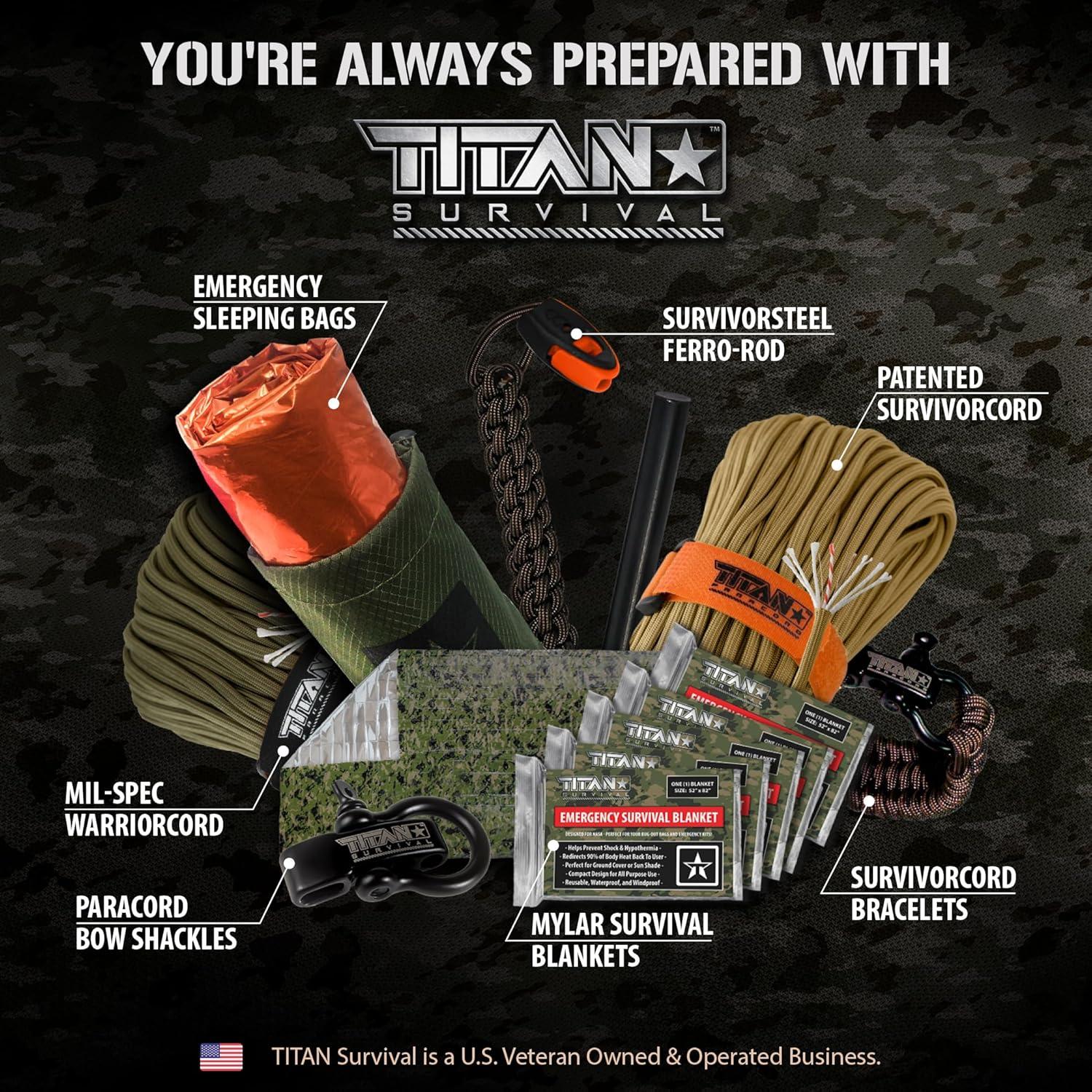 Pulsera de Supervivencia Titan Paracord X-LARGE 22.86-25.4cm