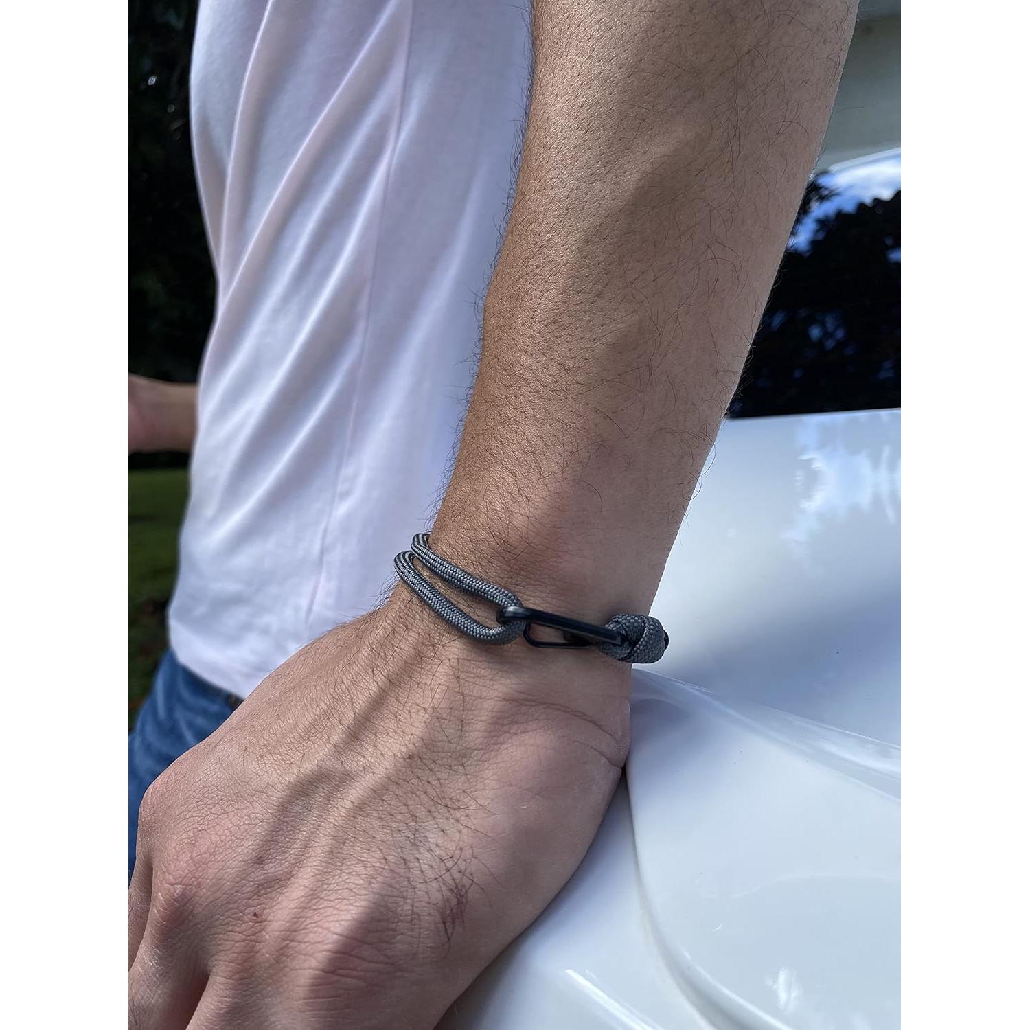 Pulsera de Supervivencia Paracord Ajustable Gris - Tequila Sunrise