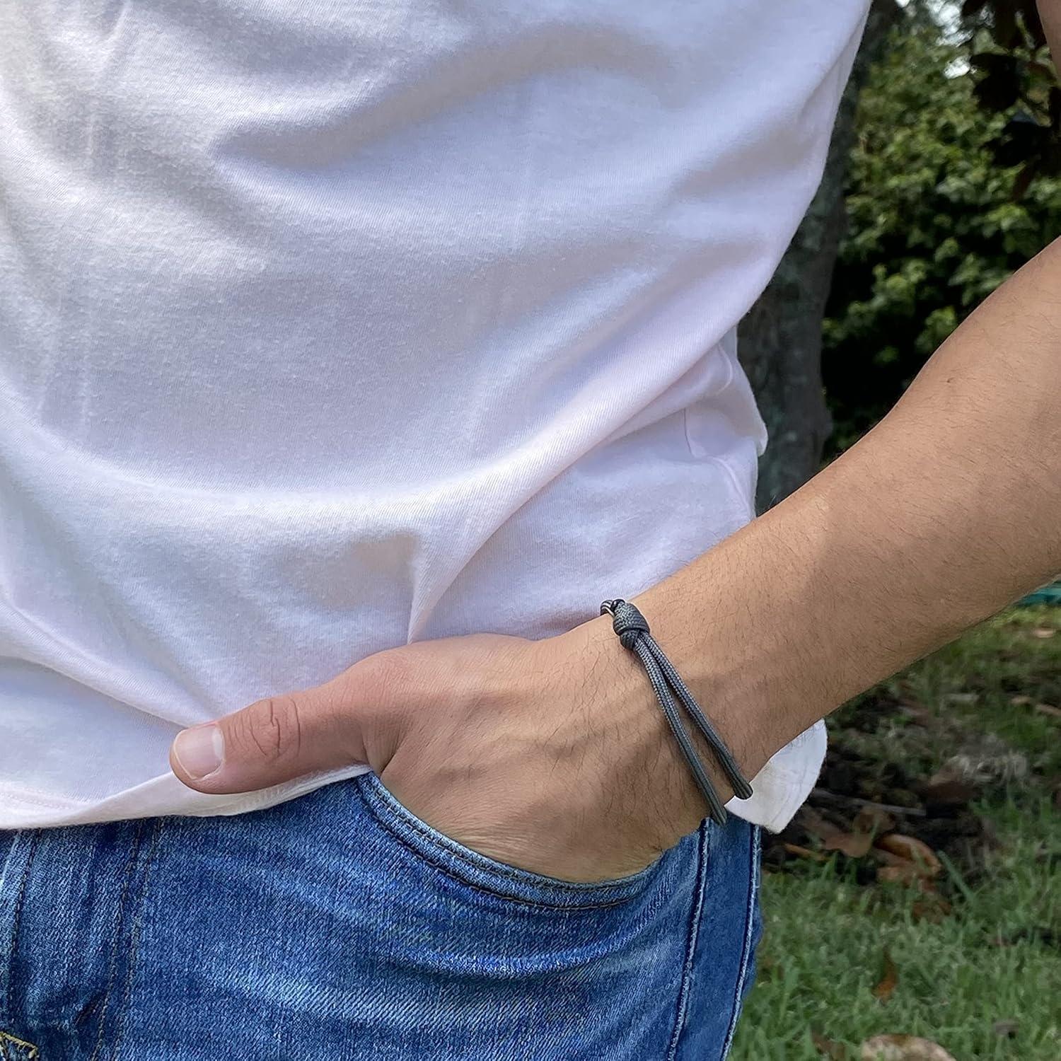 Pulsera de Supervivencia Paracord Ajustable Gris - Tequila Sunrise