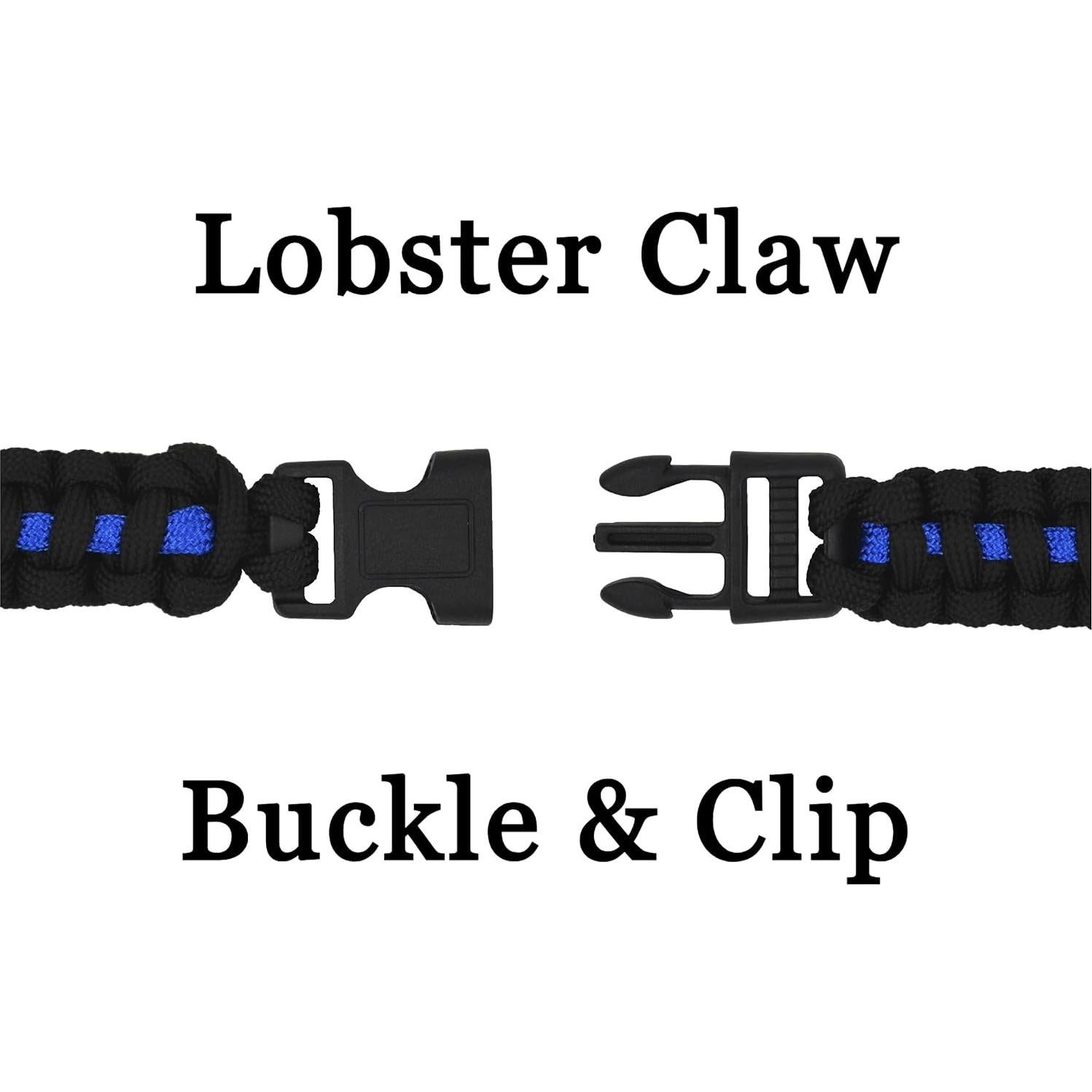 Pulsera de Paracord Gran 1 con Bandera Americana 22.86 cm