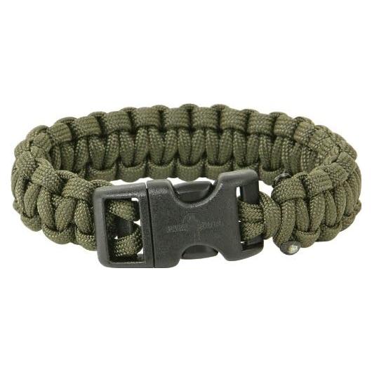 Pulsera de Supervivencia Paracord Militar LUOS 21.6 cm Verde Oliva