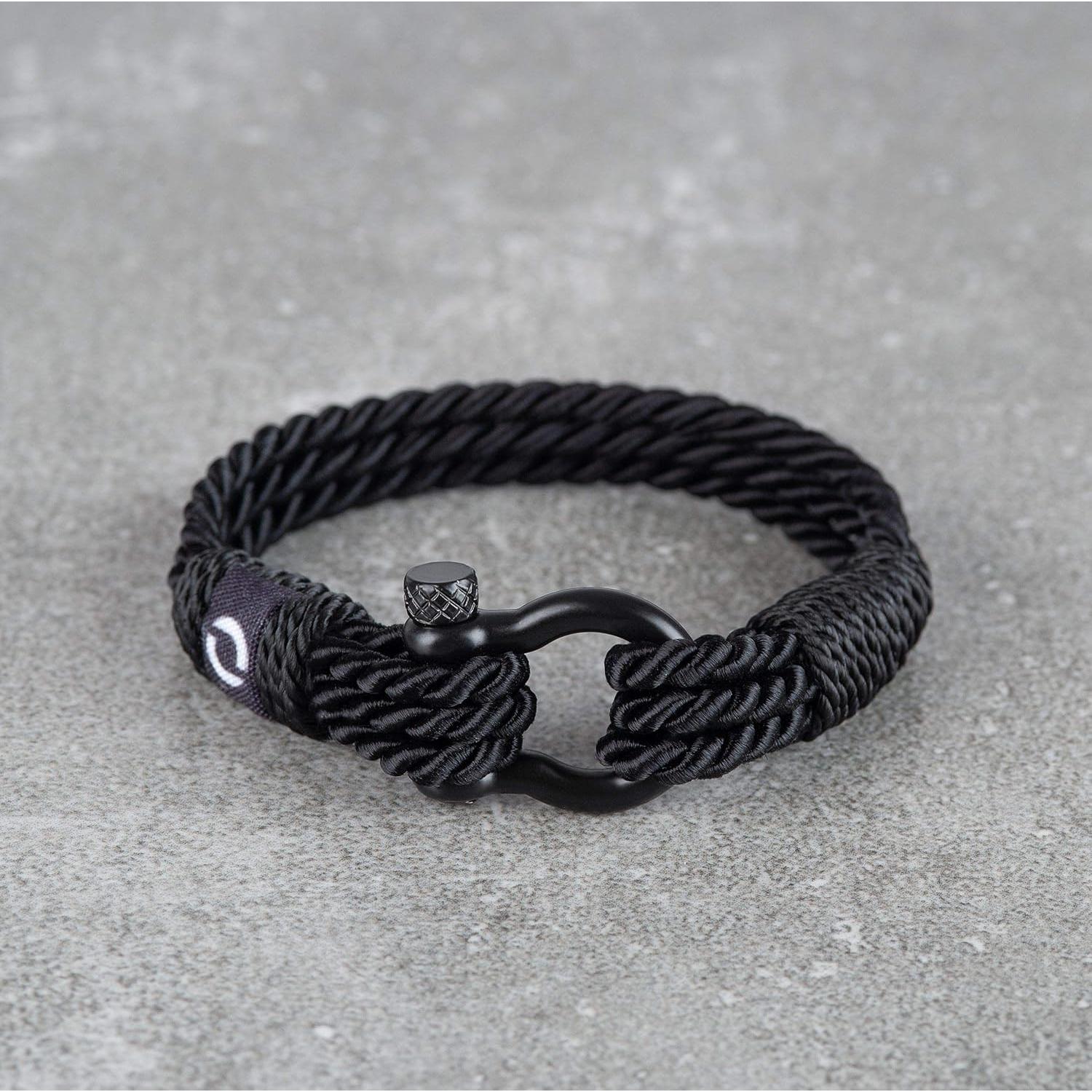 Pulsera de Paracord Mover Negra 18.3 cm - Hecha a Mano