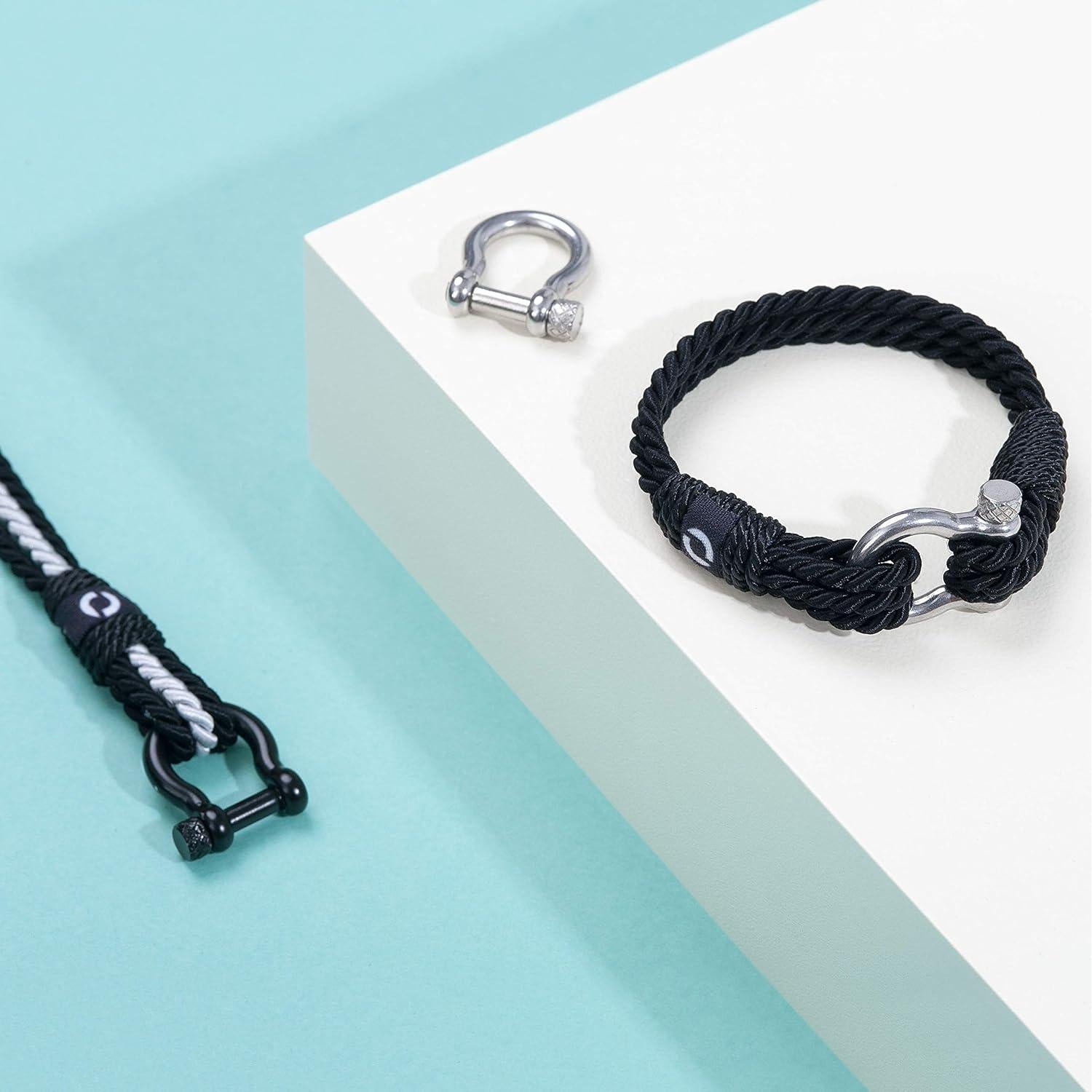 Pulsera de Paracord Mover Negra 18.3 cm - Hecha a Mano