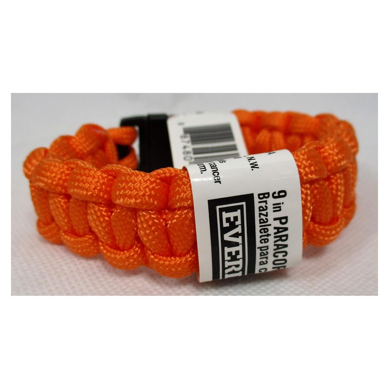 Pulsera de Paracord Everbilt 23 cm Naranja para Supervivencia