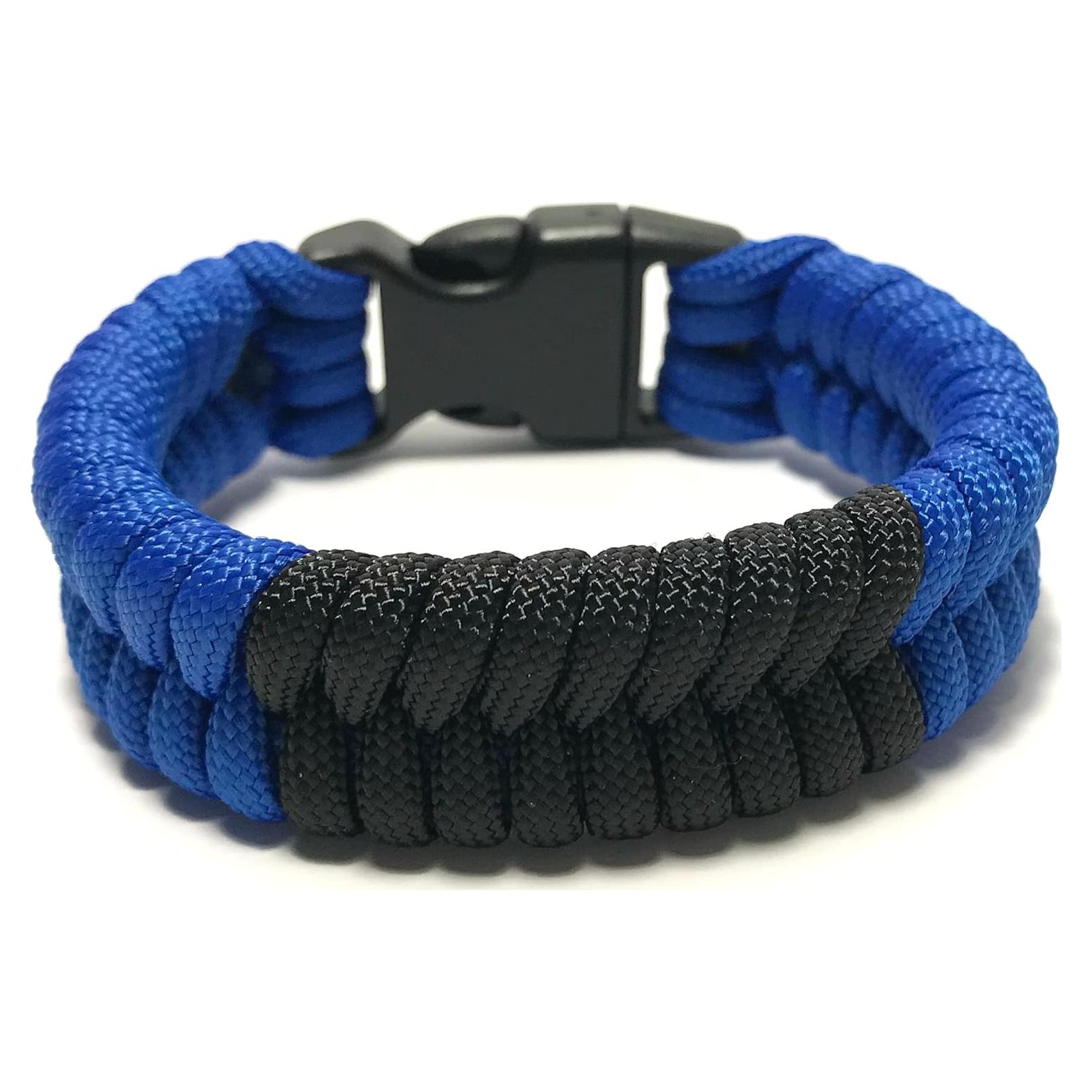 Pulsera de Paracord BJJ Azul Grande - Gi Store Rocks!