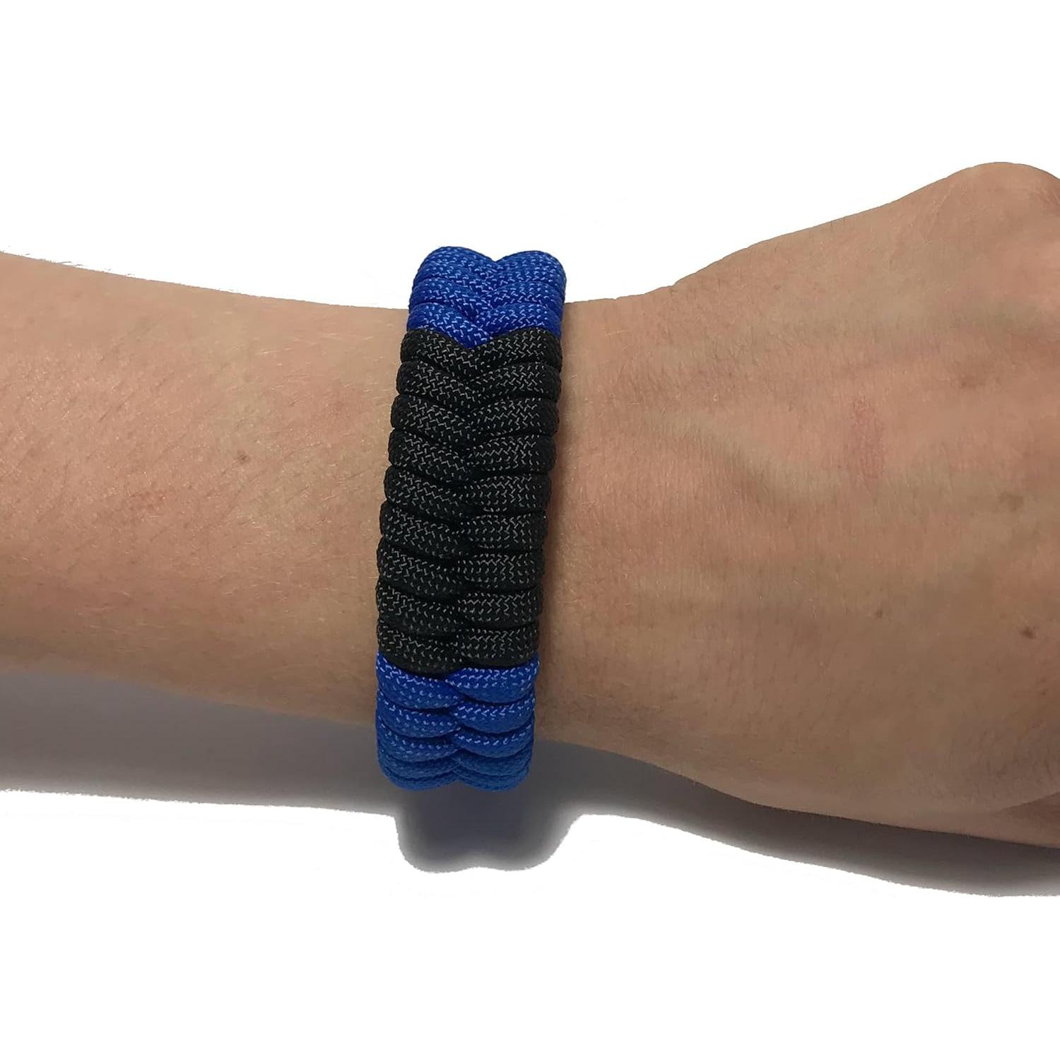 Pulsera de Paracord BJJ Azul Grande - Gi Store Rocks!