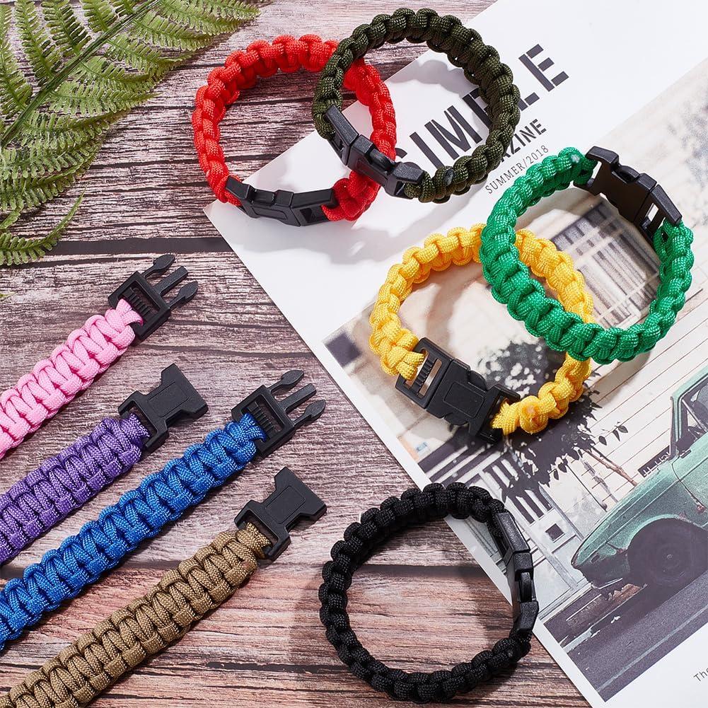 Pulseras de Cuerda Paracaídas ANATTASOUL 9 PCS para Hombres y Mujeres