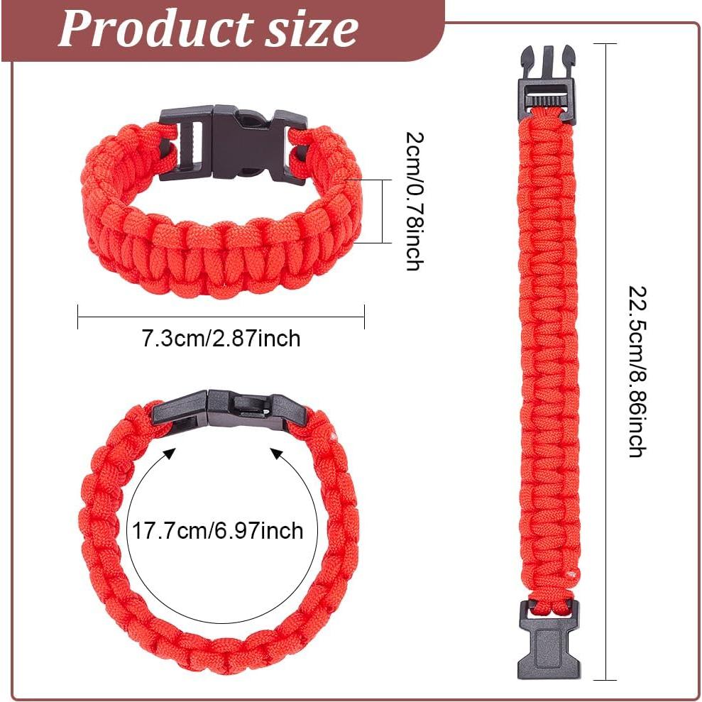 Pulseras de Cuerda Paracaídas ANATTASOUL 9 PCS para Hombres y Mujeres