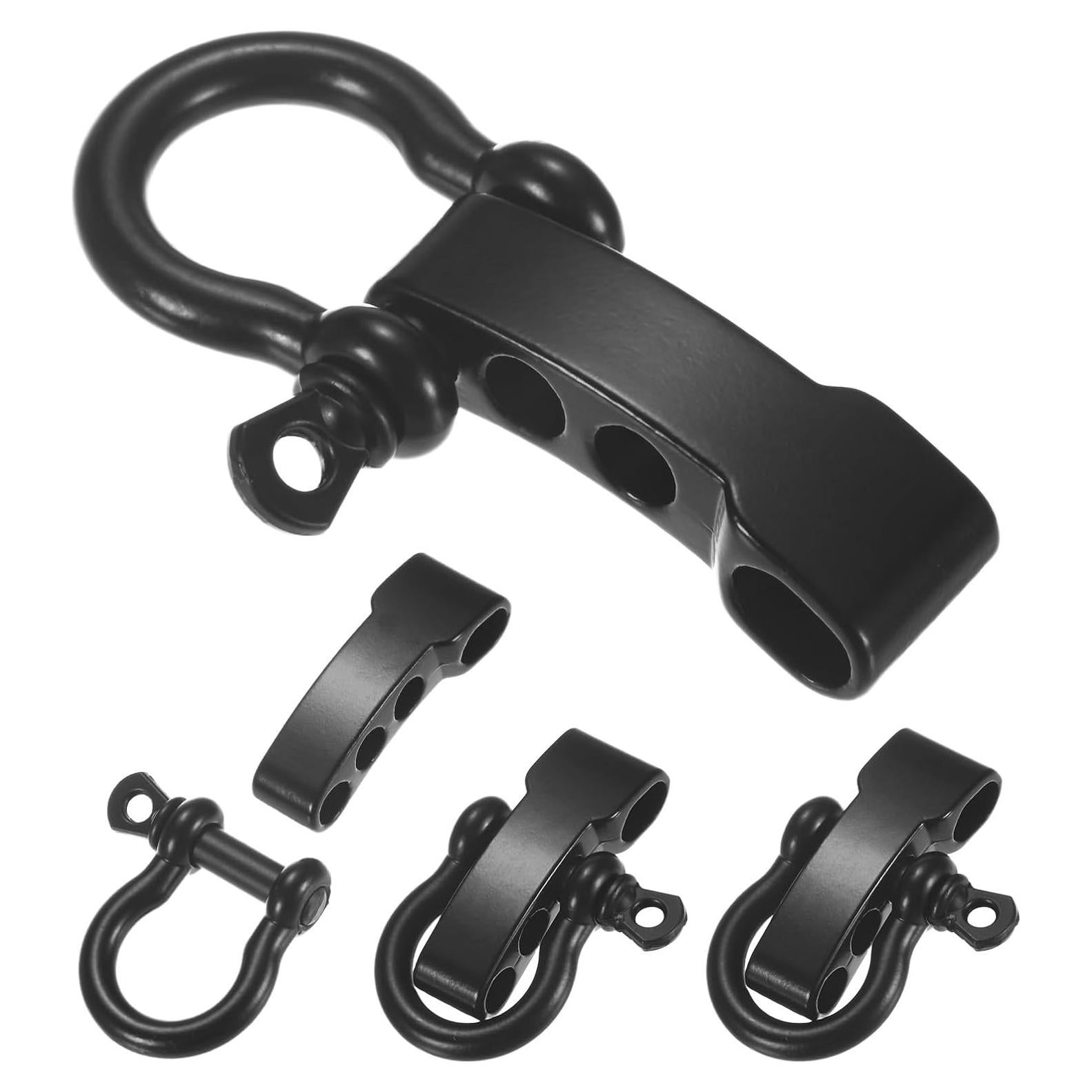 Hebilla Shackle de Metal TIXIPEM 4PCS Ajustable Negro 5.21cm