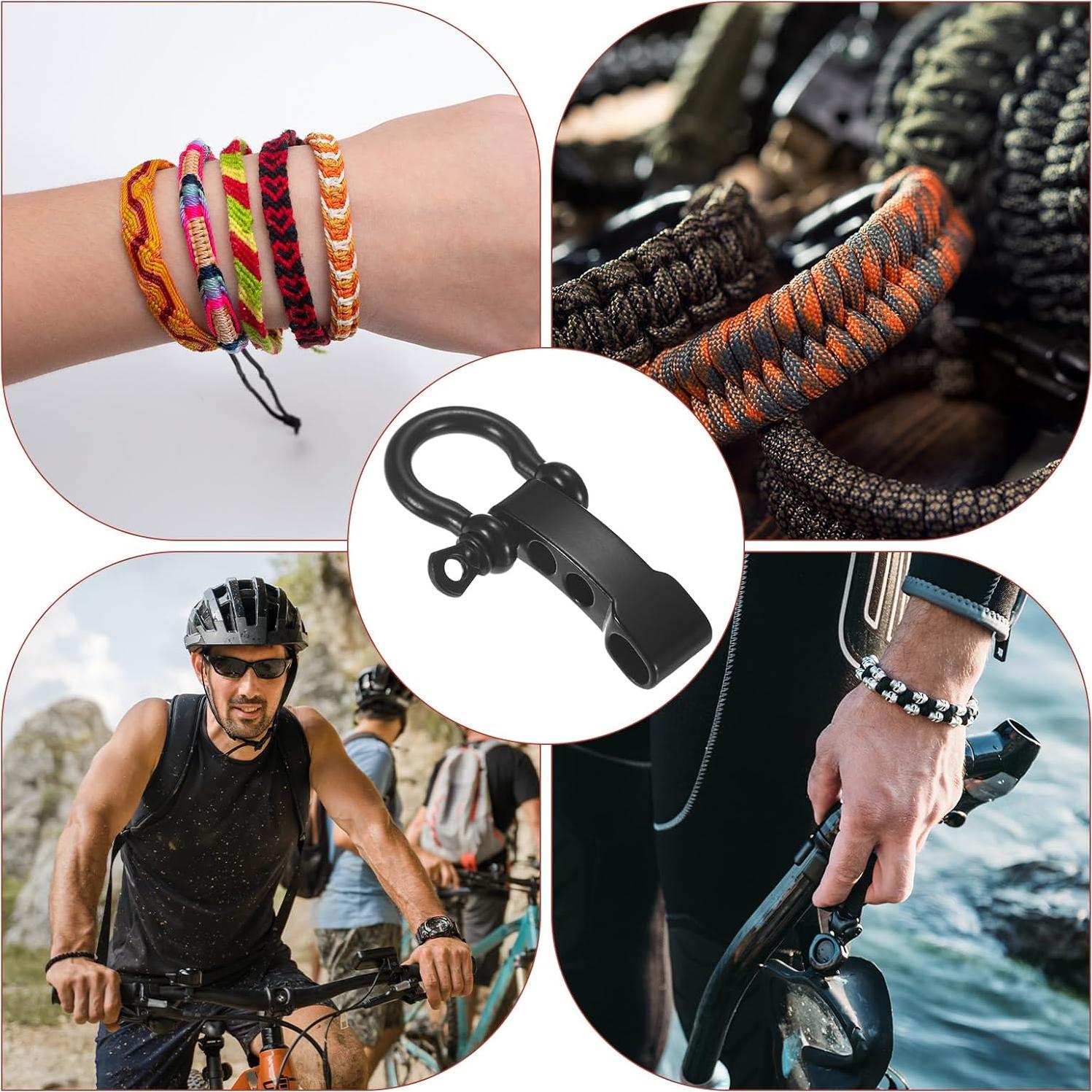 Hebilla Shackle de Metal TIXIPEM 4PCS Ajustable Negro 5.21cm