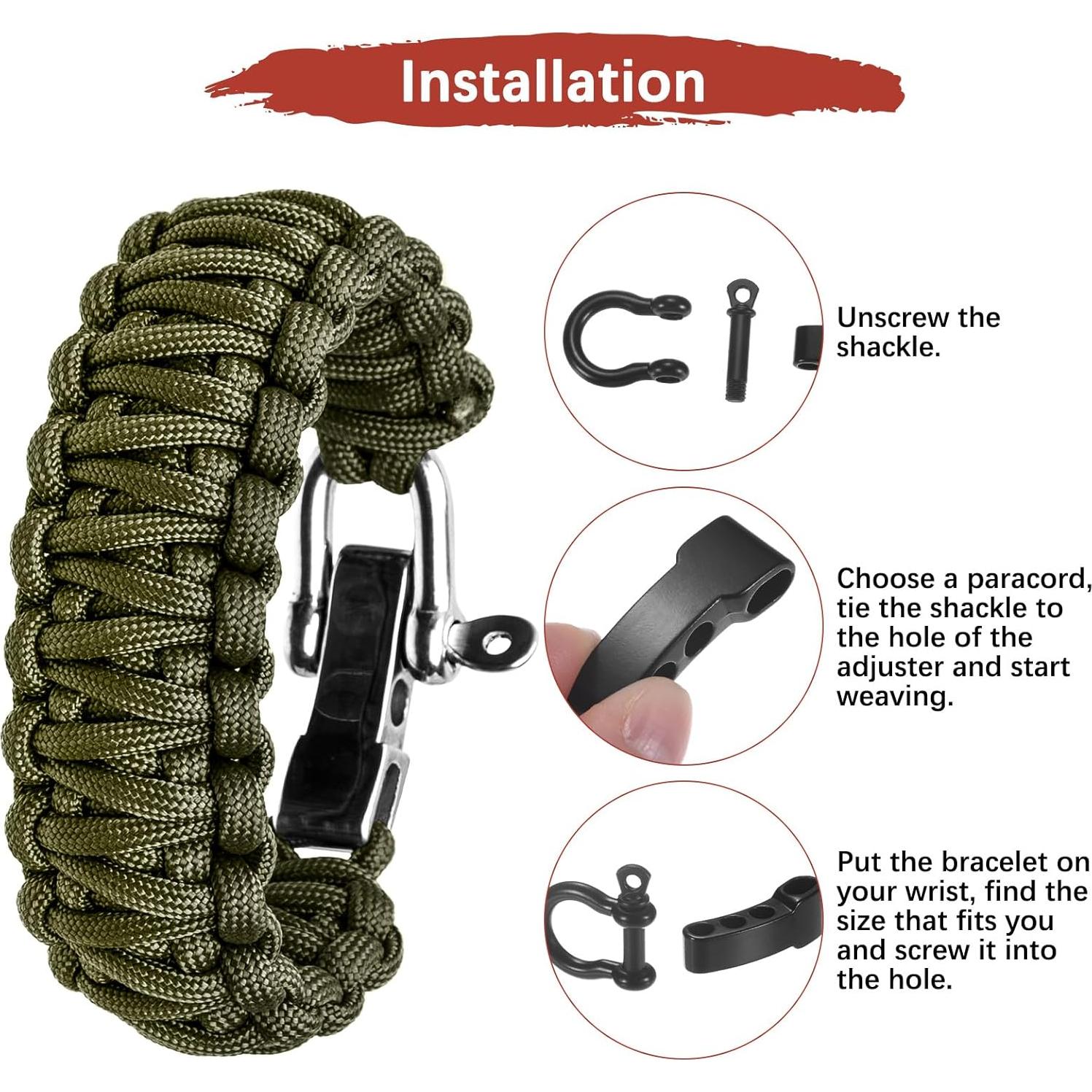 Hebilla Shackle de Metal TIXIPEM 4PCS Ajustable Negro 5.21cm