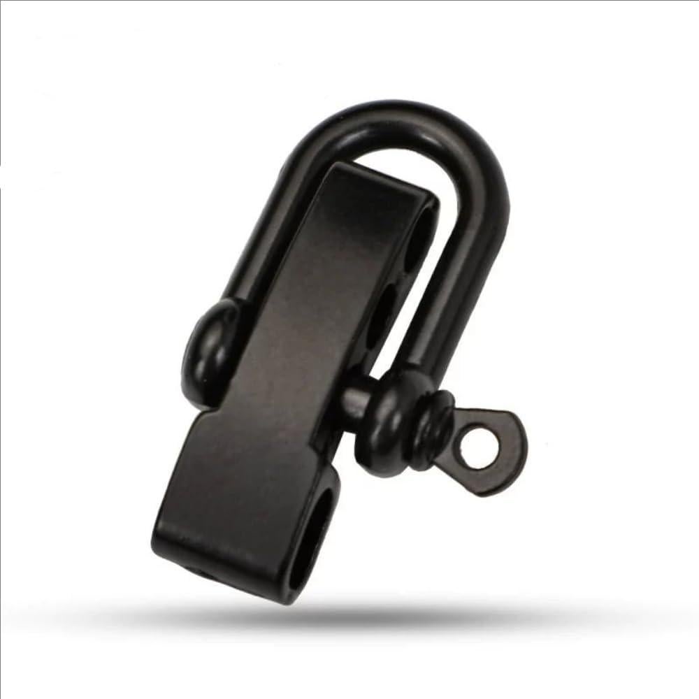 10 Hebillas de Acero Inoxidable Samlee U Ajustables Negras