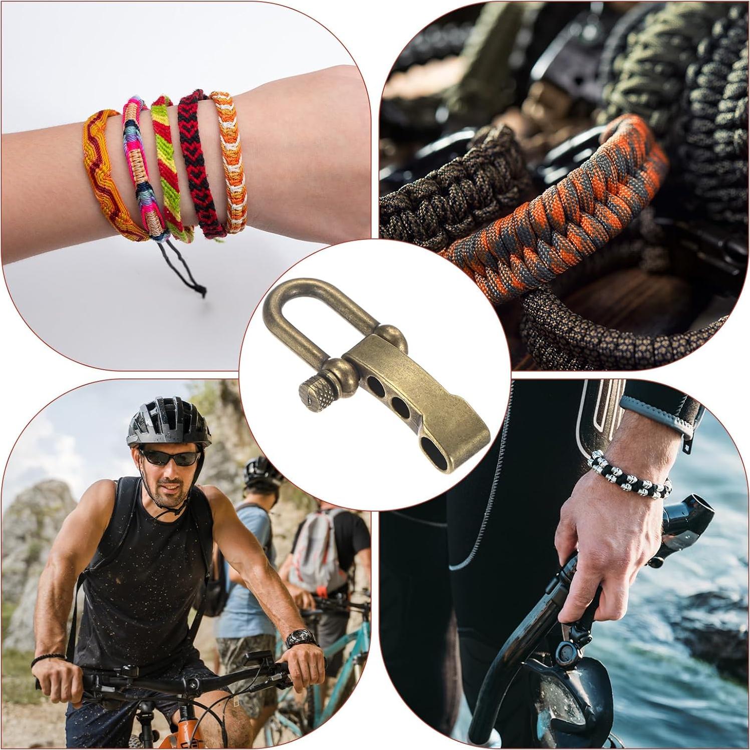 Hebilla de Pulsera Paracord TIXIPEM 10PCS Bronce Ajustable