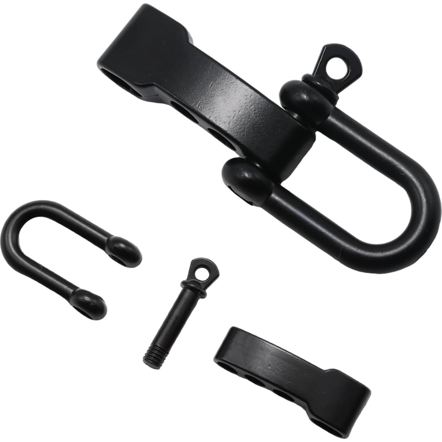 Paquete de 4 Hebillas Ajustables en D PINO Y LINO - Zinc Negro