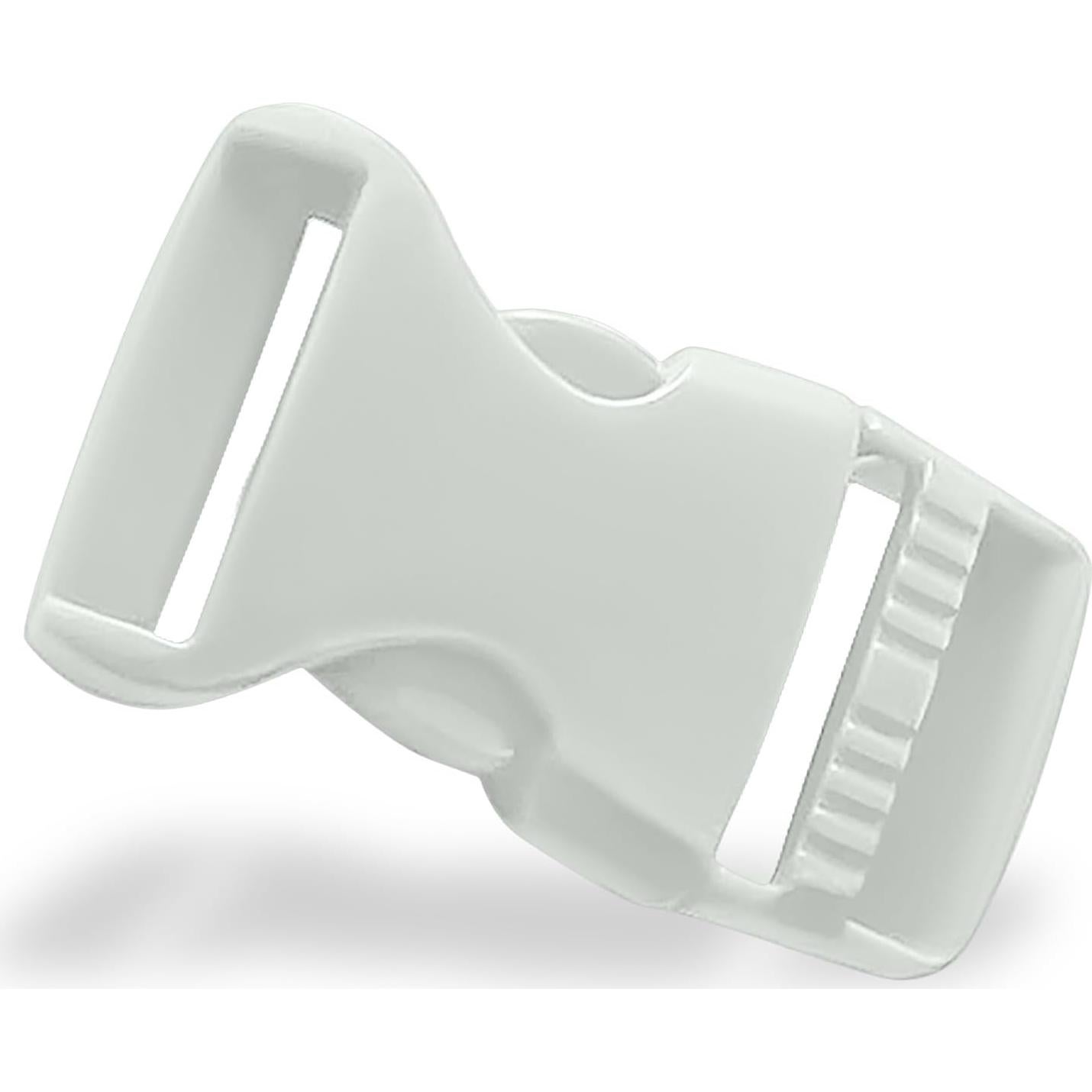 Hebillas de Plástico Clip Liberación Lateral 4 Pzs 15 mm Gris Claro