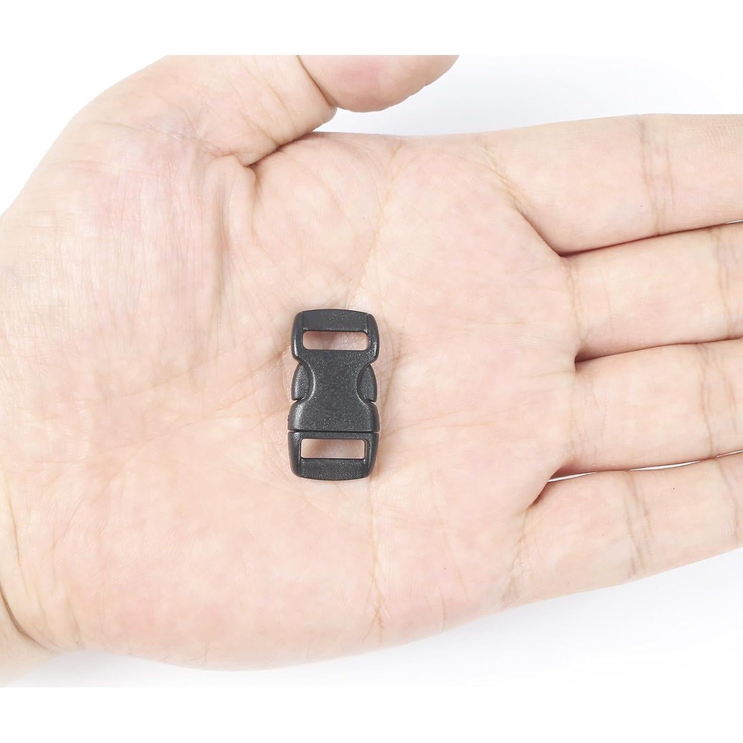 100 Hebillas de Liberación Rápida 1cm Plástico Duradero Paracord