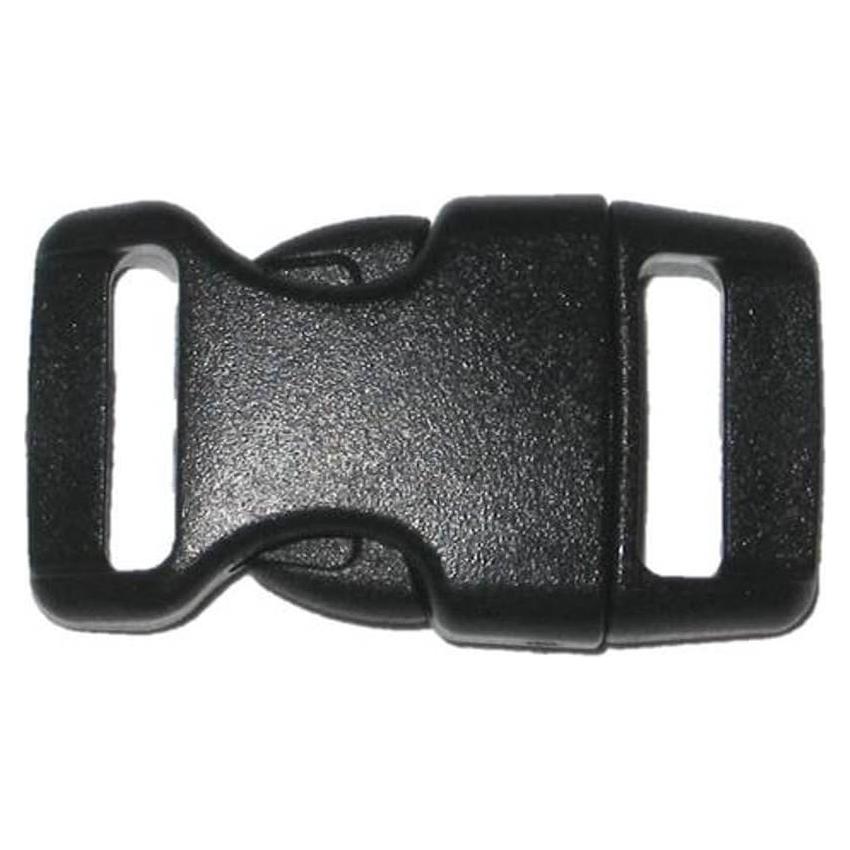 Hebillas de liberación lateral KAM 5/8" para pulseras paracord - Paquete de 25 negras