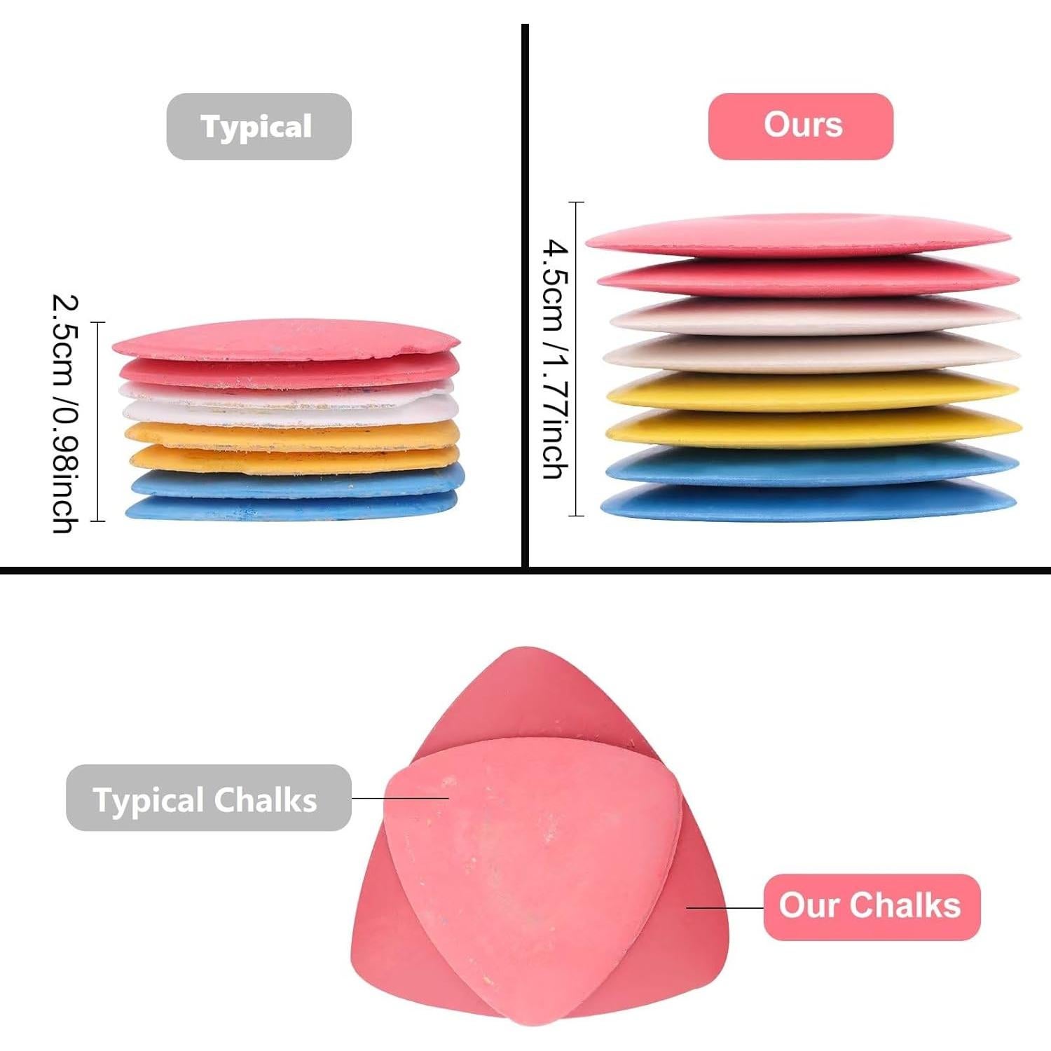 Tiza de Sastre CampTek 8 Piezas Triangular para Confección