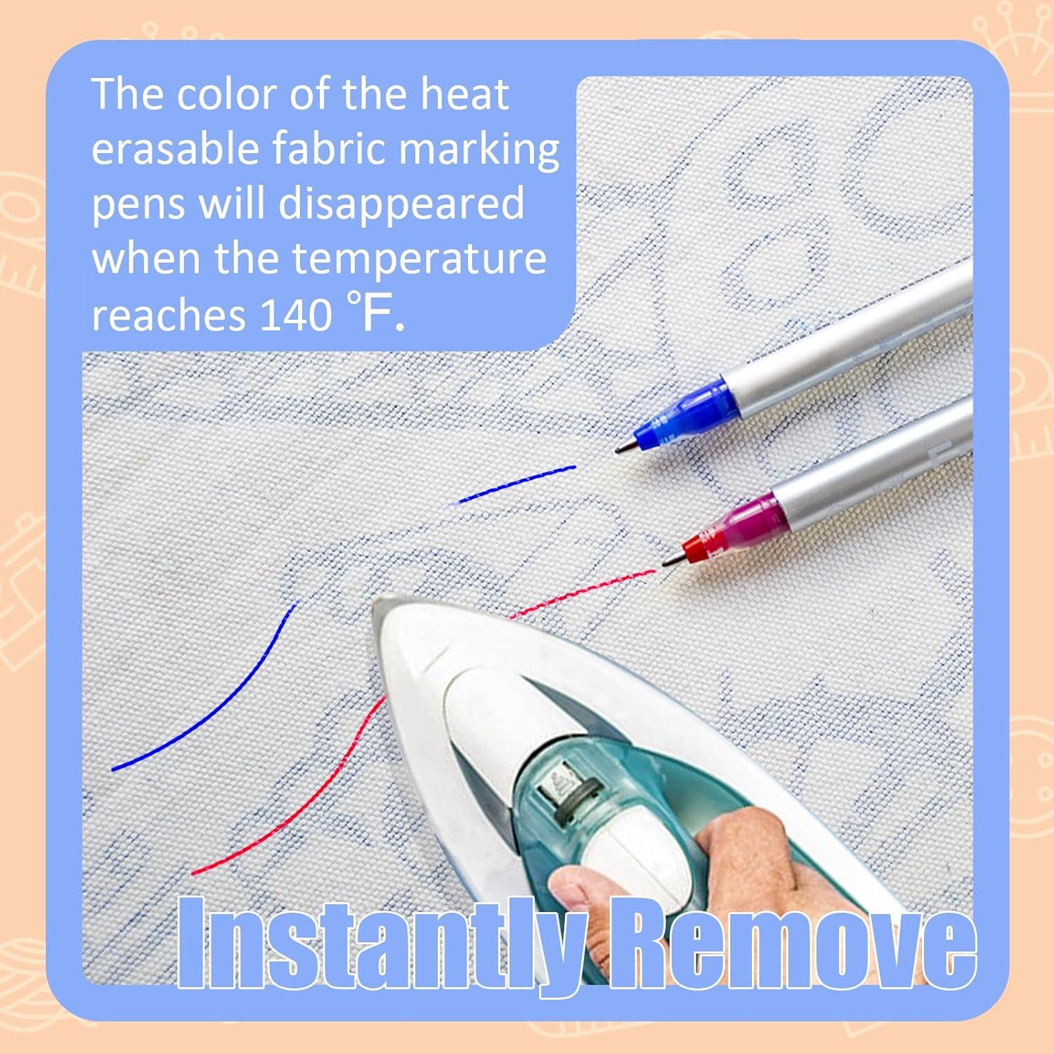 Juego de Marcadores de Tela Borrables por Calor JINUPHION - 11 Piezas