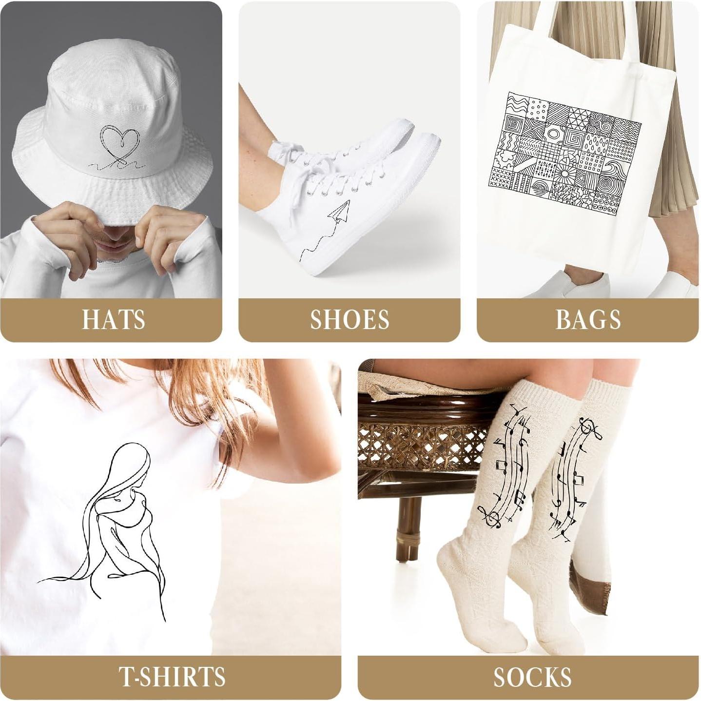 Set de 2 Marcadores de Tela Negros Pinturale Arts Fina