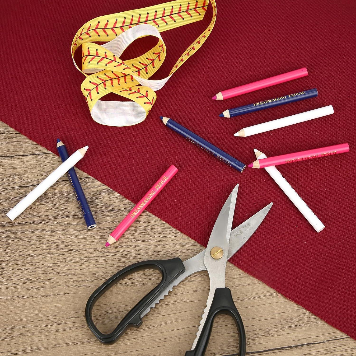 12 Lápices de Tela BOXOB Borrables Solubles en Agua