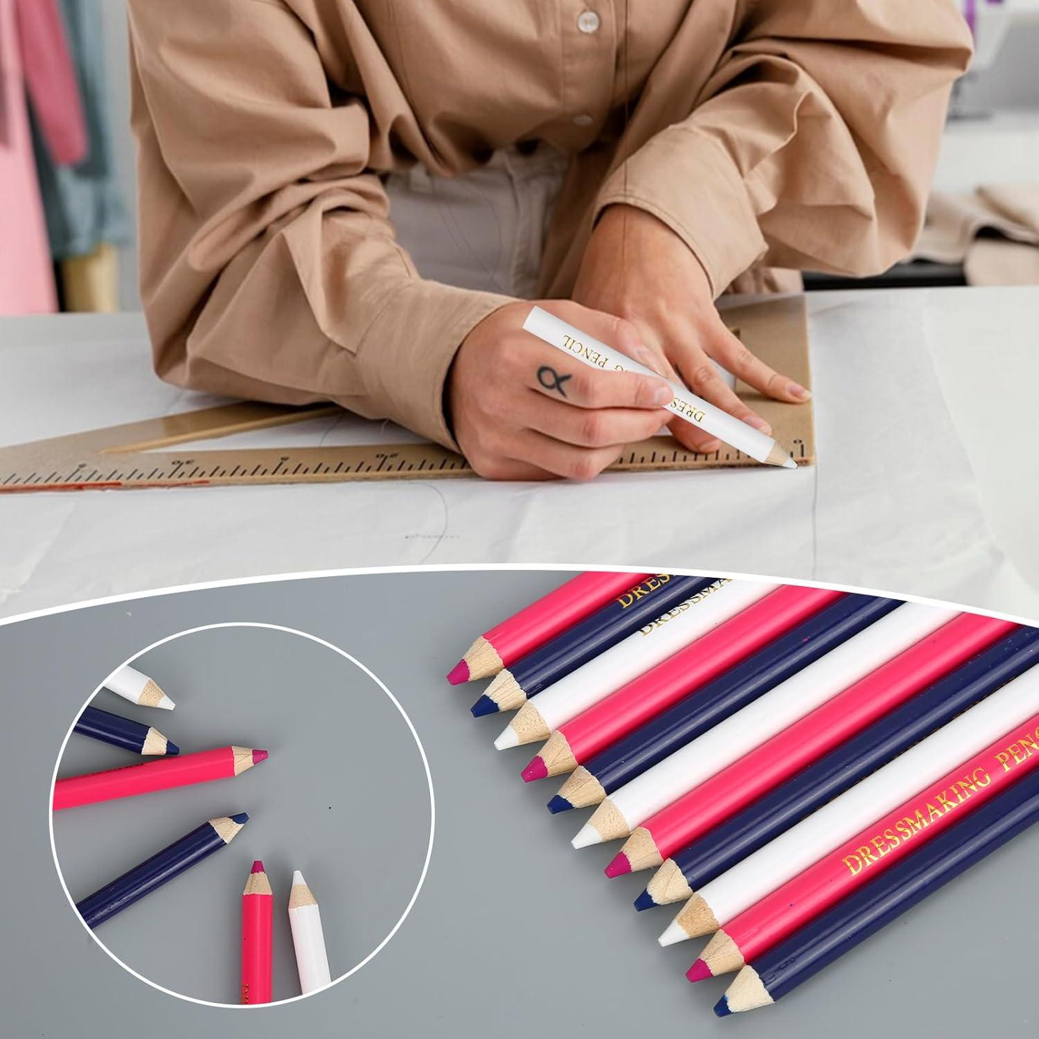 12 Lápices de Tela BOXOB Borrables Solubles en Agua