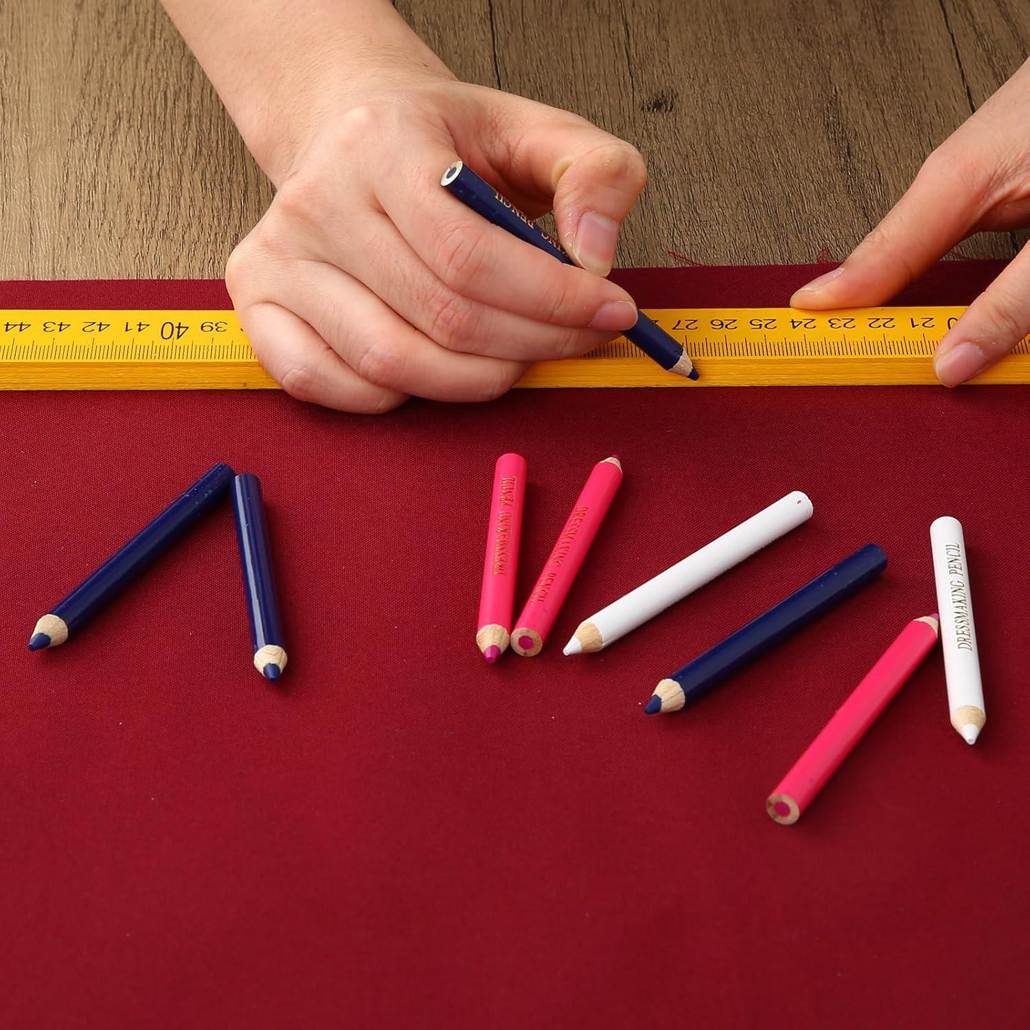 12 Lápices de Tela BOXOB Borrables Solubles en Agua