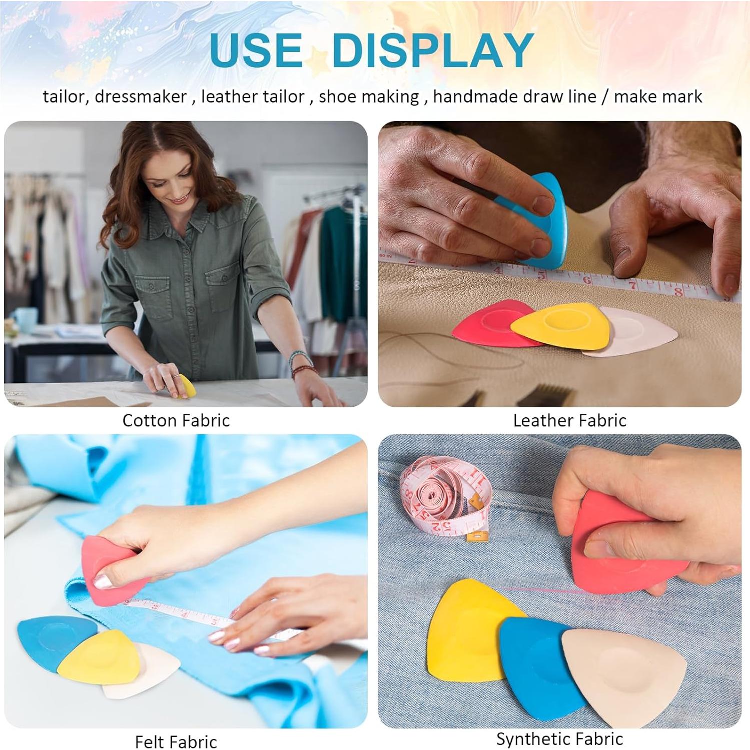 Paquete de 4 Tizas de Sastre Soecskot Lavables para Costura
