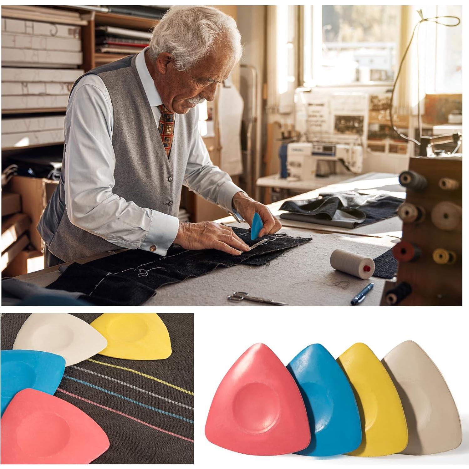 Paquete de 4 Tizas de Sastre Soecskot Lavables para Costura