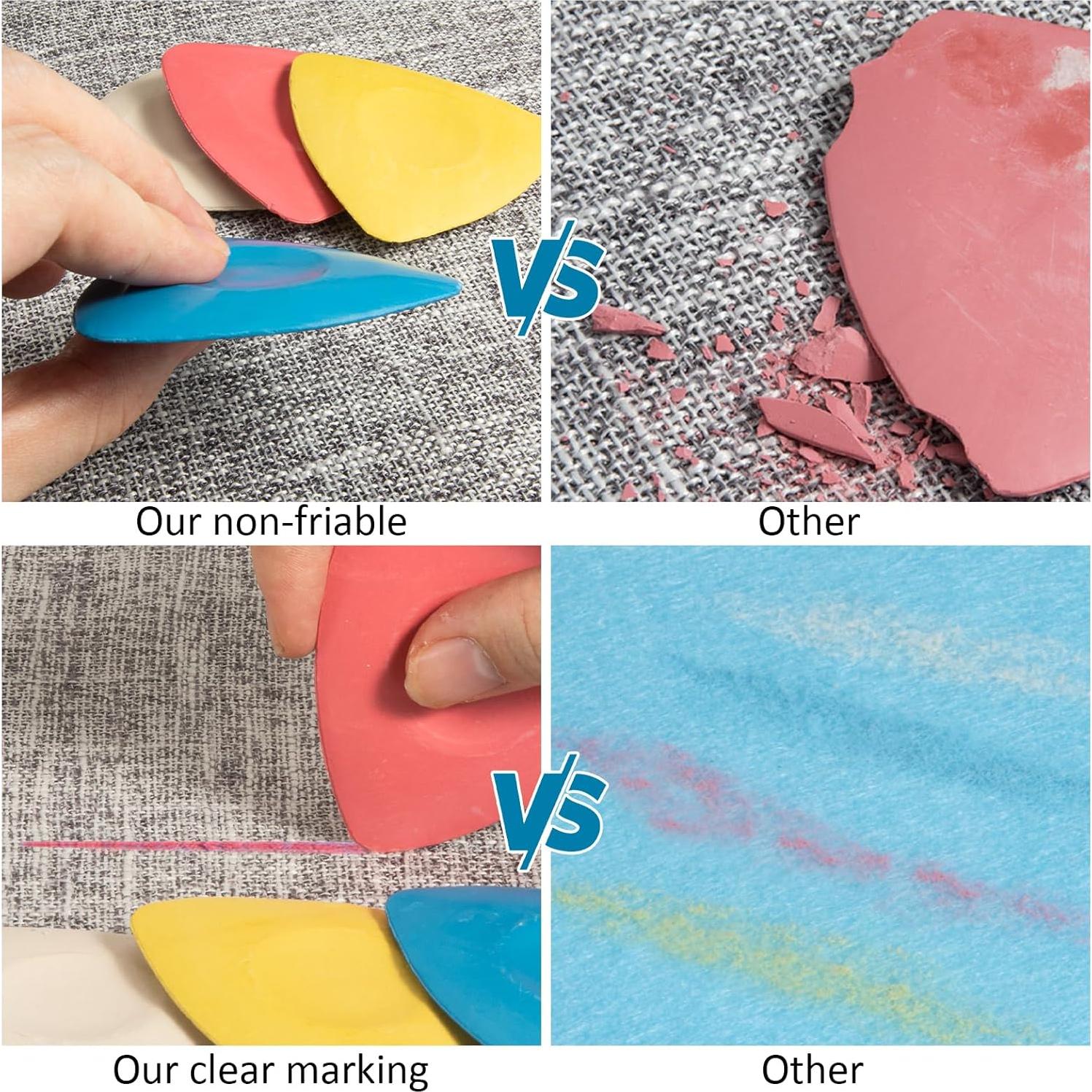 Paquete de 4 Tizas de Sastre Soecskot Lavables para Costura