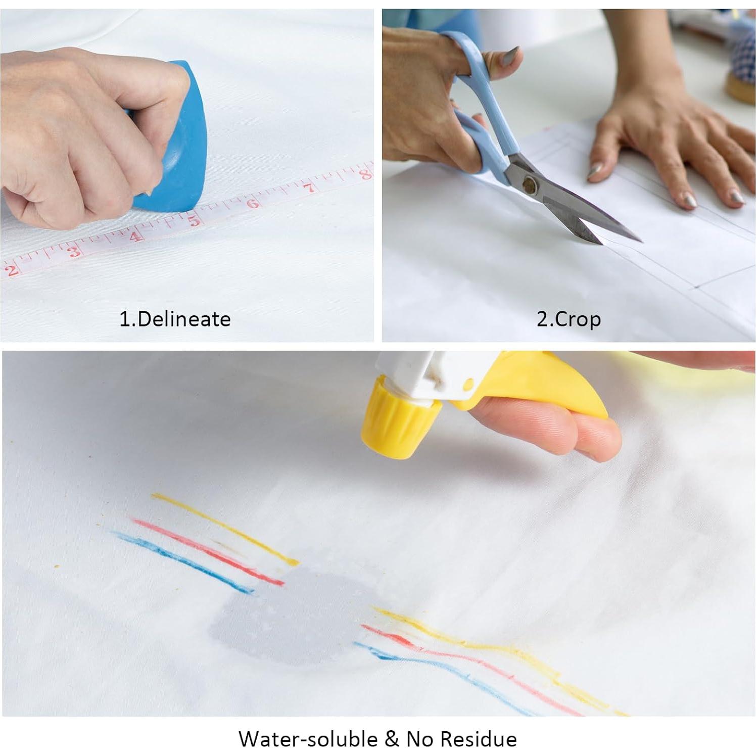 Paquete de 4 Tizas de Sastre Soecskot Lavables para Costura
