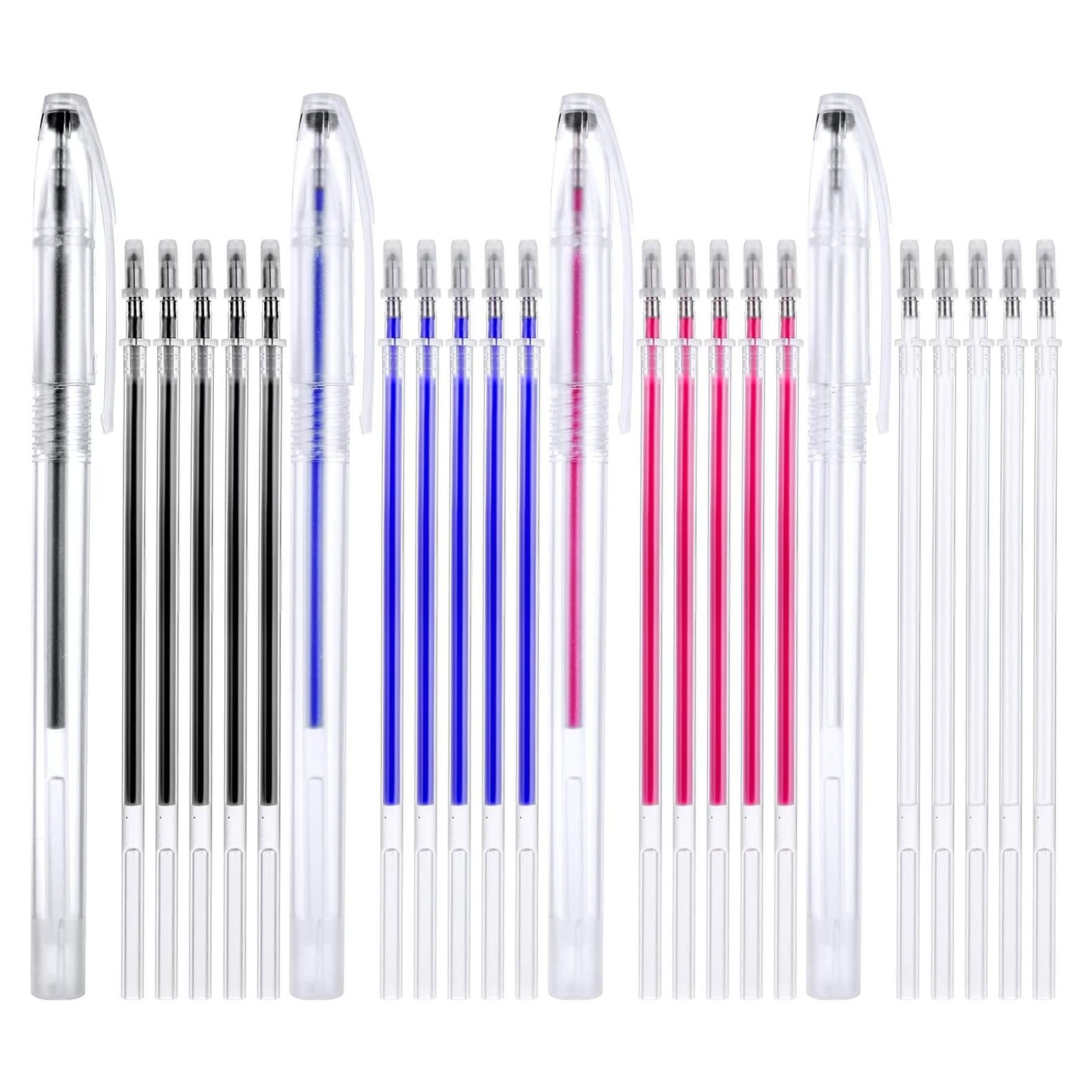 Bolígrafos Borrables por Calor TIESOME 4 Colores con 20 Recargas