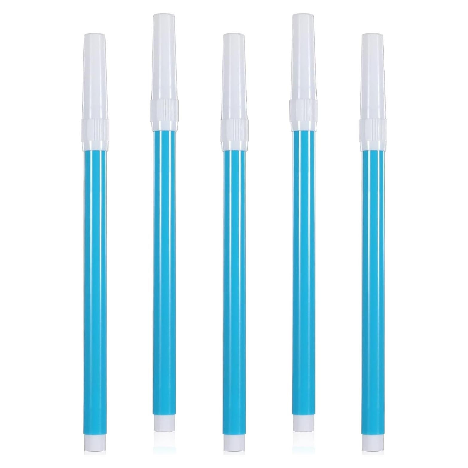 Paquete de 5 Marcadores de Tela Lavables Qianyu Azul