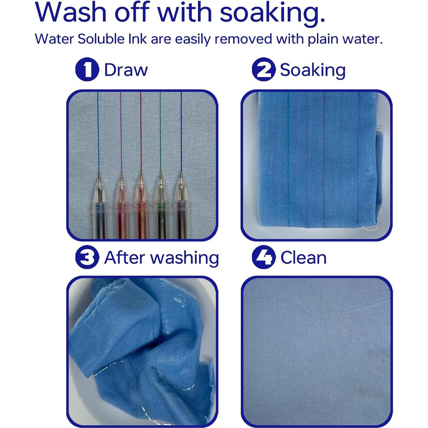 Bolígrafo de Tela Borrable Dinggaogao 5 Colores 20 Recargas