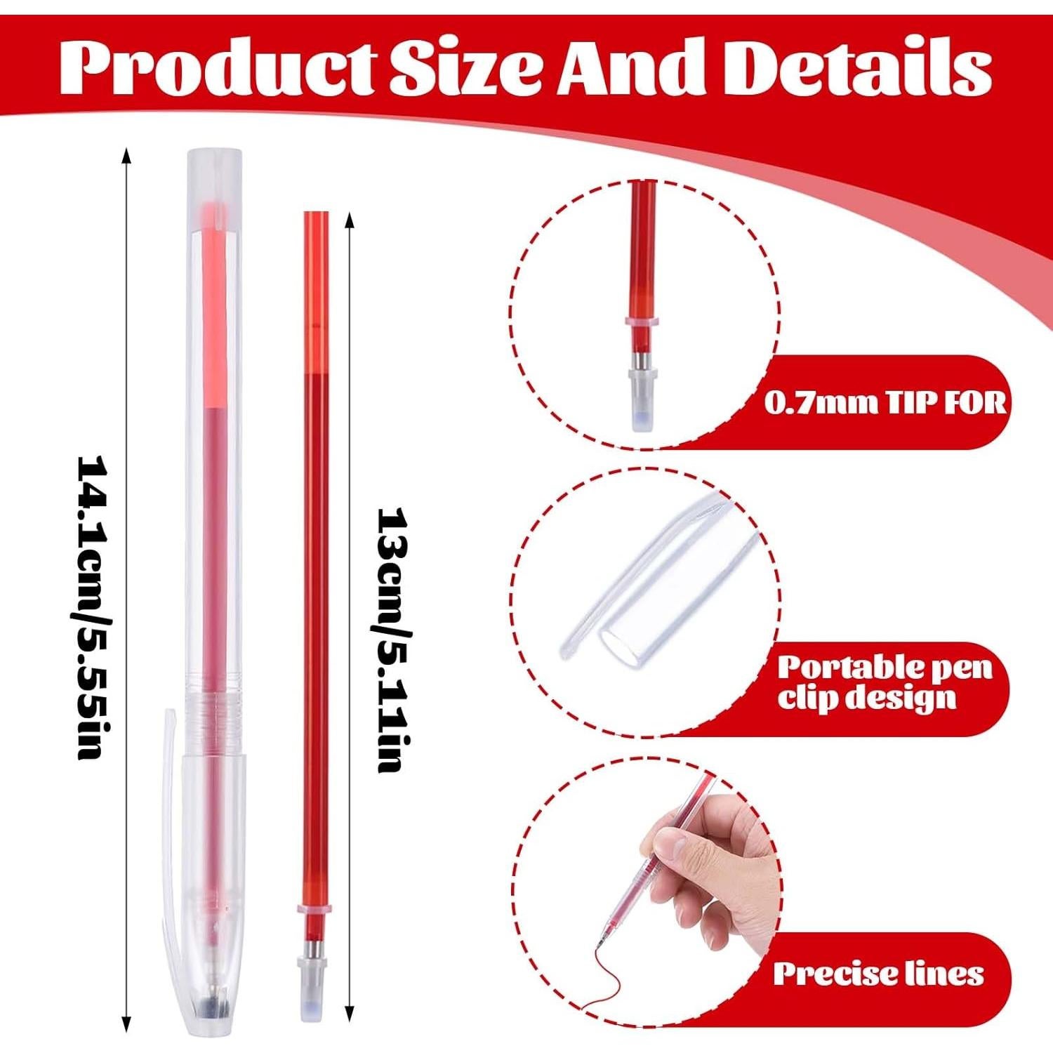 Bolígrafo de Marcado de Tela Borrable KFHENSOMR 6 Colores