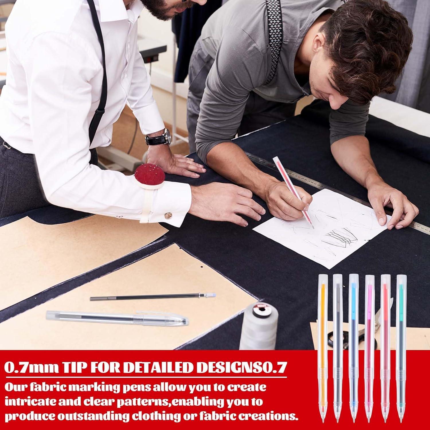 Bolígrafo de Marcado de Tela Borrable KFHENSOMR 6 Colores