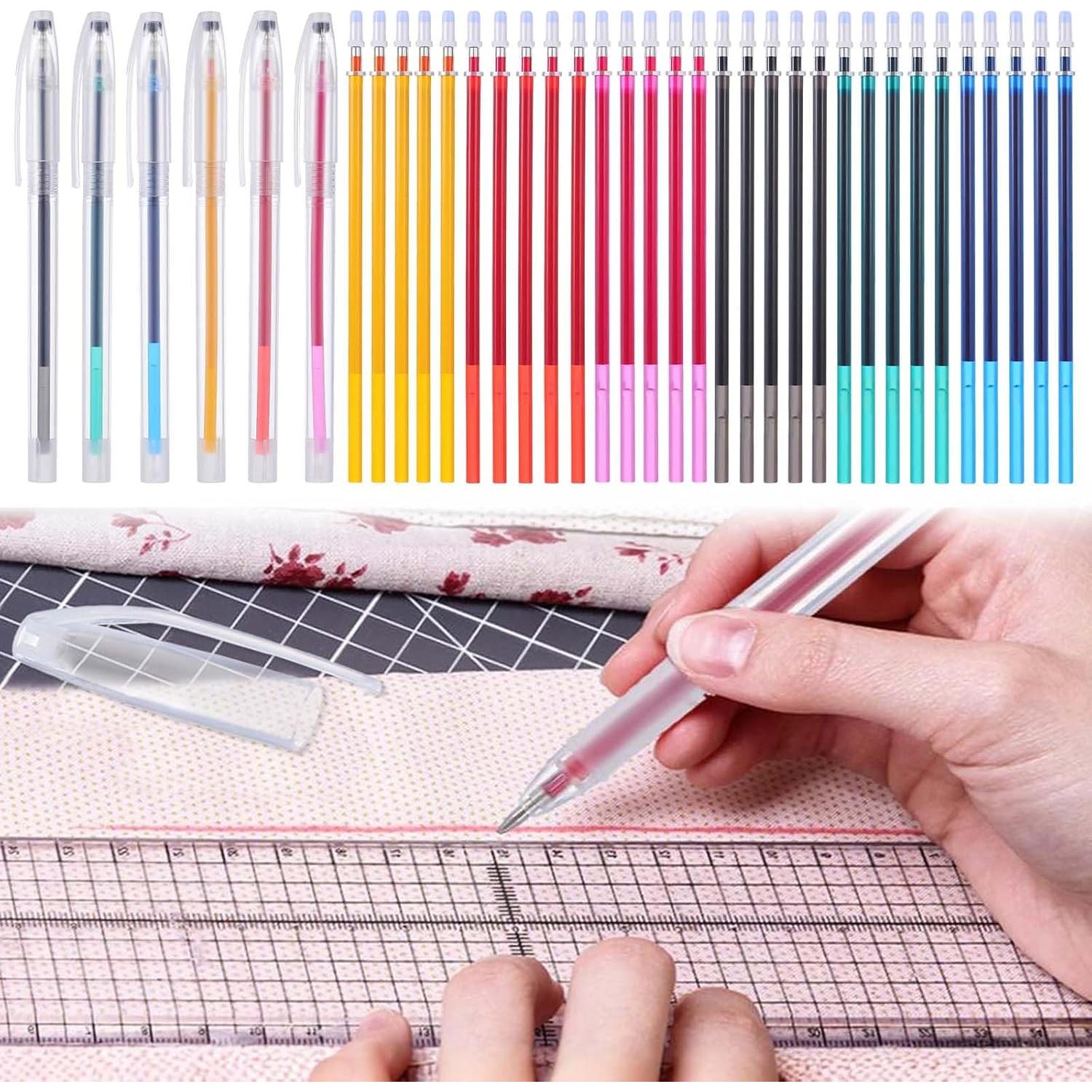 Bolígrafo de Marcado de Tela Borrable KFHENSOMR 6 Colores