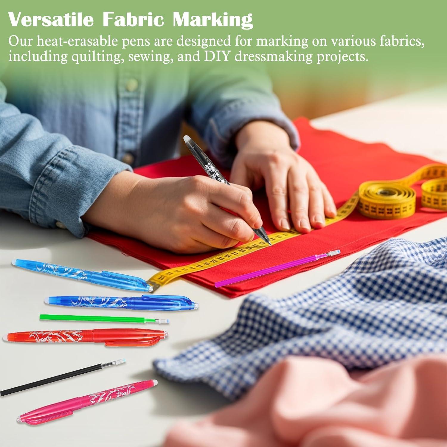 8 Bolígrafos Borrables por Calor para Tela Hpmjz - Precisión