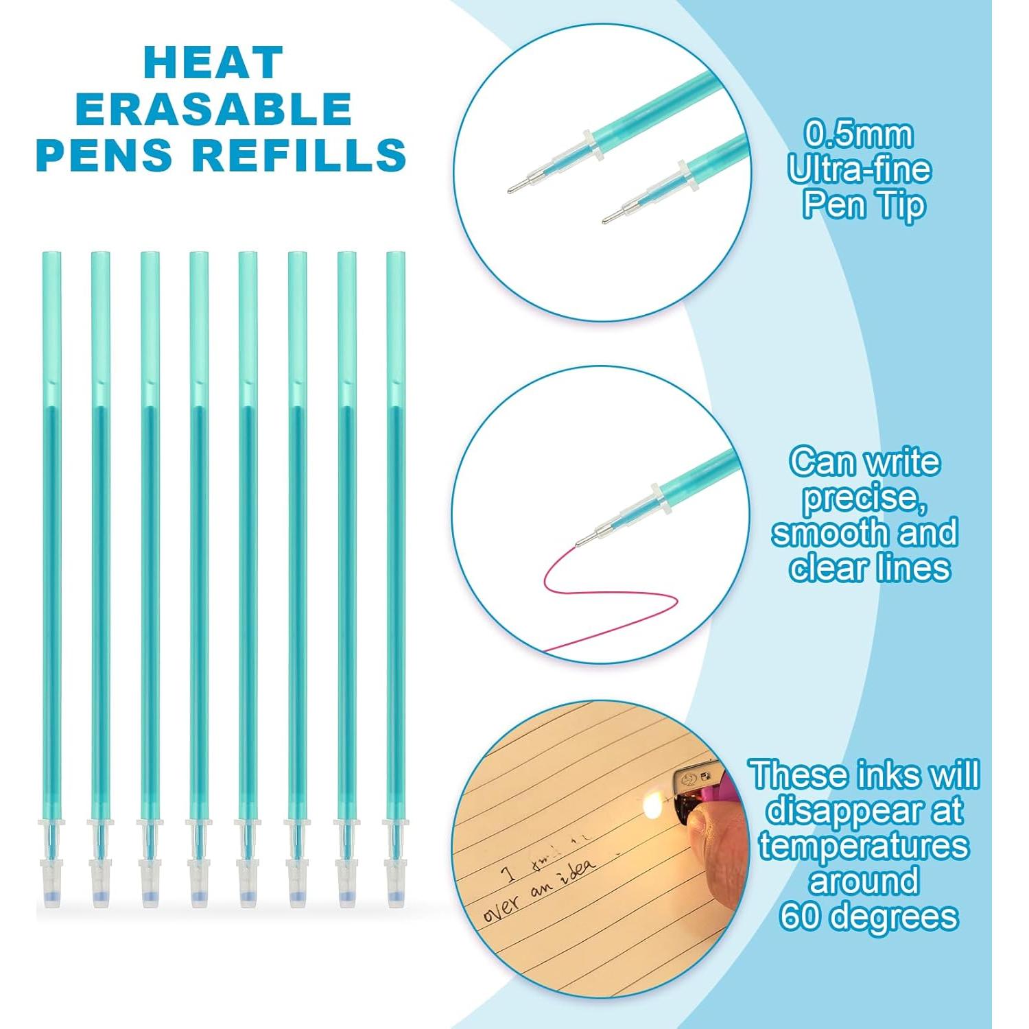 Recargas de Bolígrafos Borrables PATIKIL 24 Pcs 0.5mm Verde