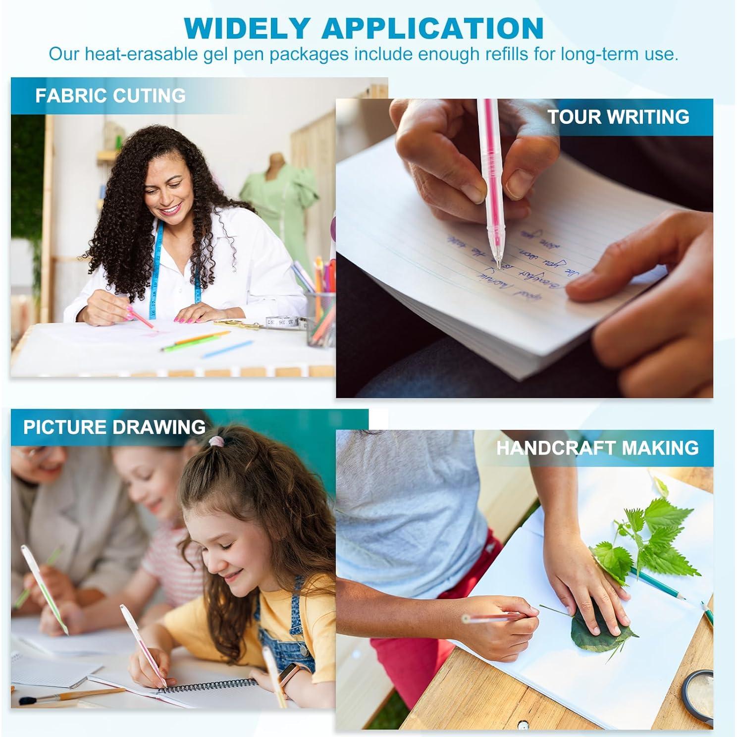 Recargas de Bolígrafos Borrables PATIKIL 24 Pcs 0.5mm Verde