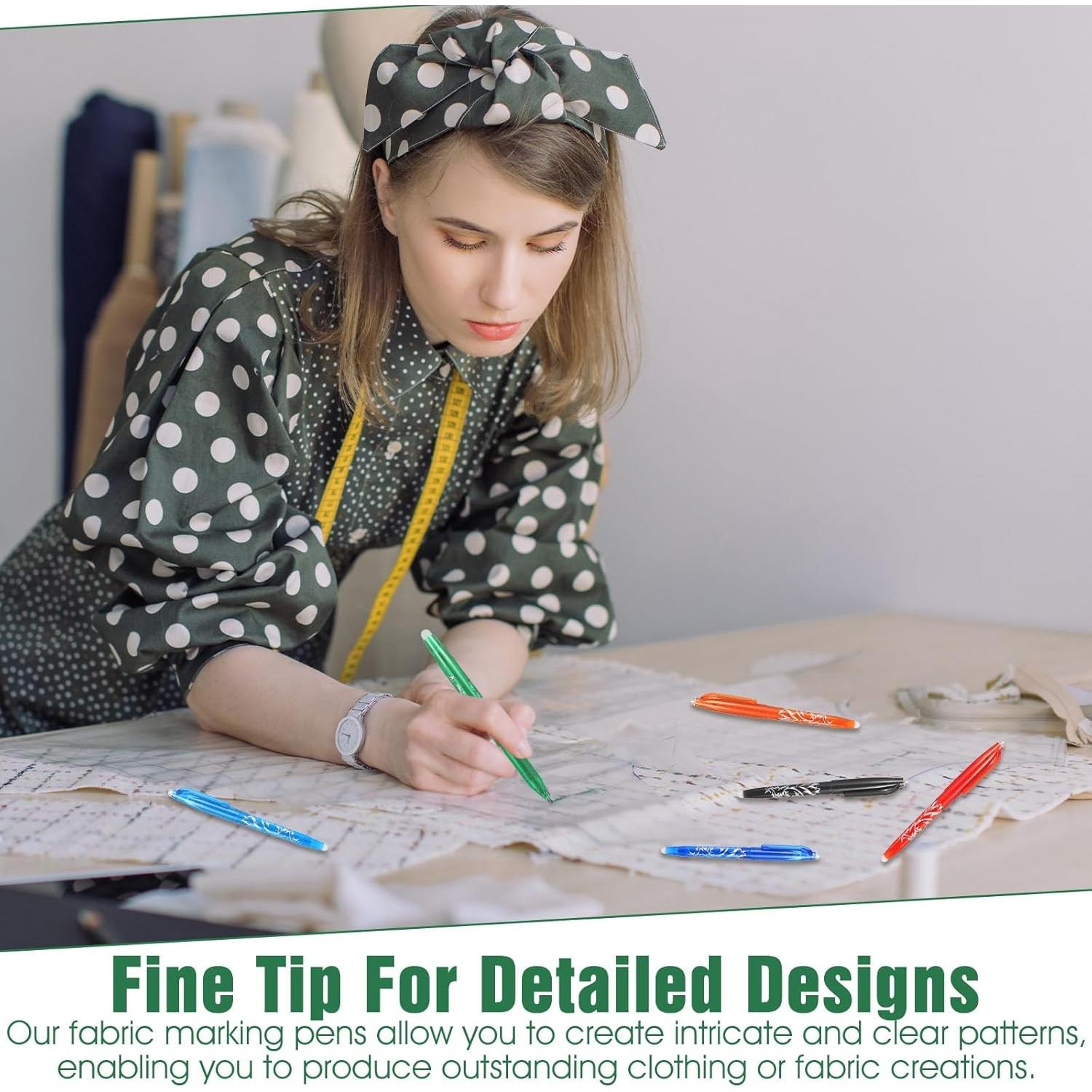 16 Bolígrafos Borrables por Calor Hpmjz para Tela - Marcado Preciso