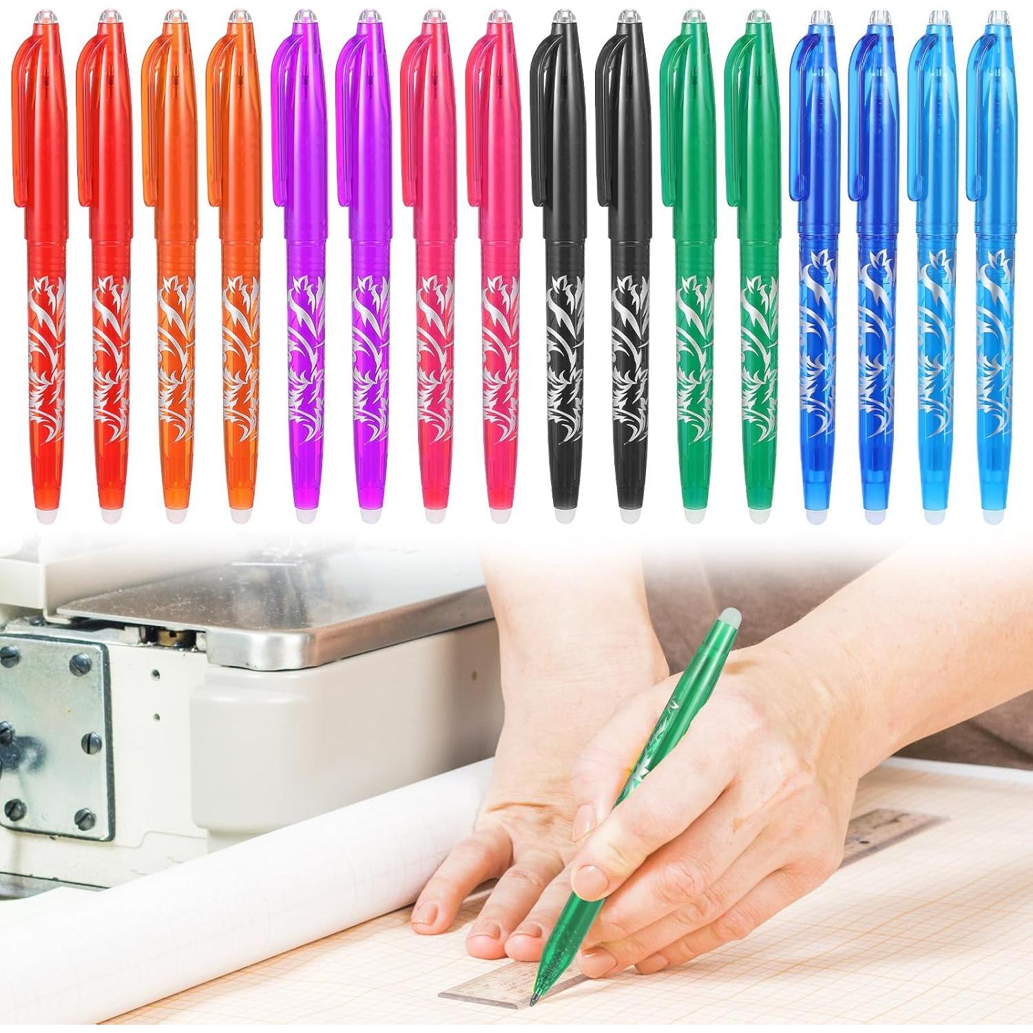 16 Bolígrafos Borrables por Calor Hpmjz para Tela - Marcado Preciso