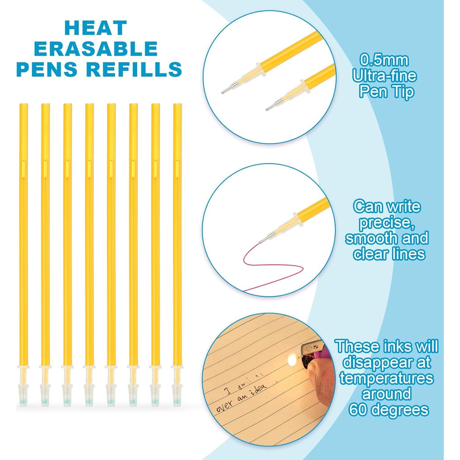 Recargas de Bolígrafos Borrables PATIKIL 48 Pcs 0.5mm Dorado