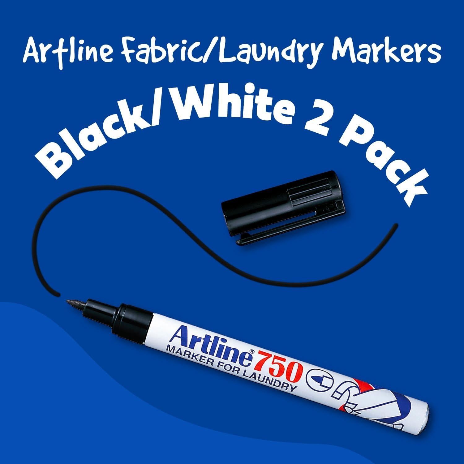 Marcadores Indelebles para Tela Artline EKC-1 y EK-750 - Paquete de 2