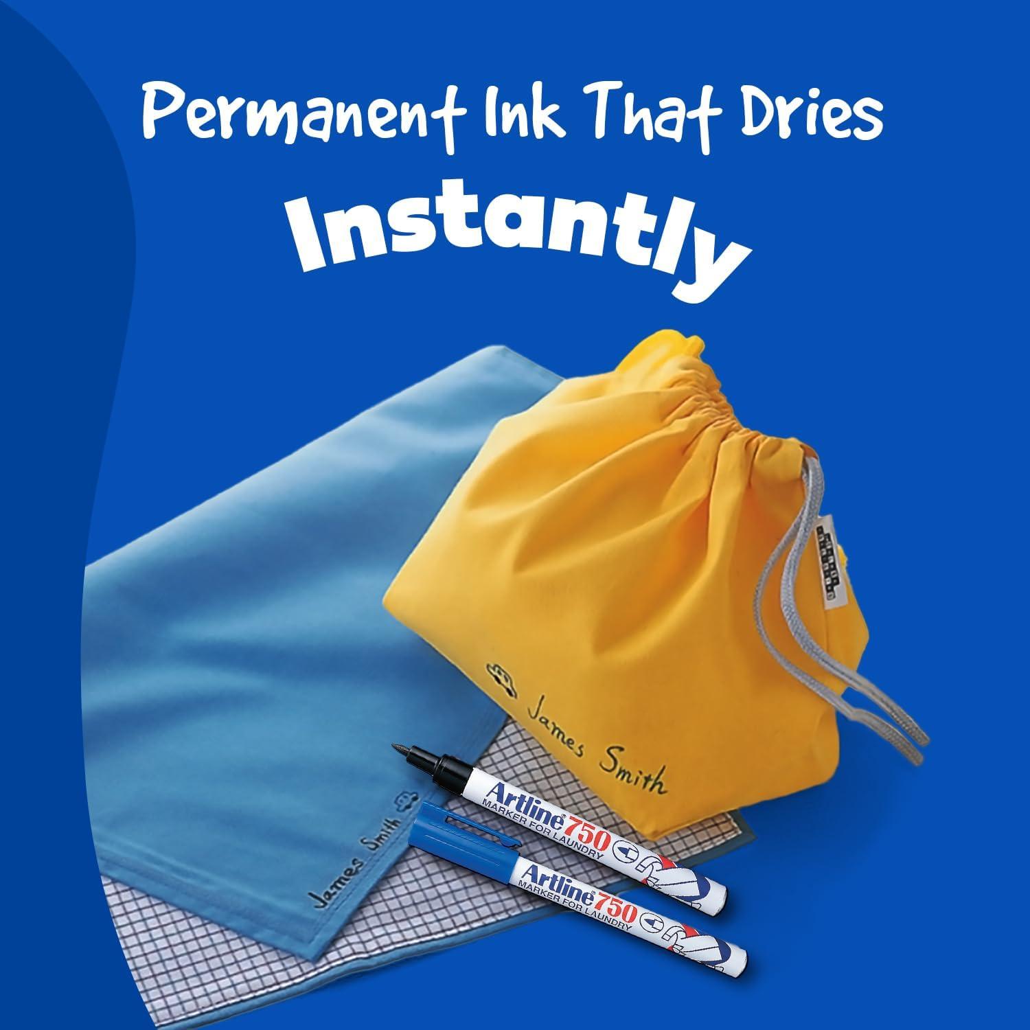 Marcadores Indelebles para Tela Artline EKC-1 y EK-750 - Paquete de 2