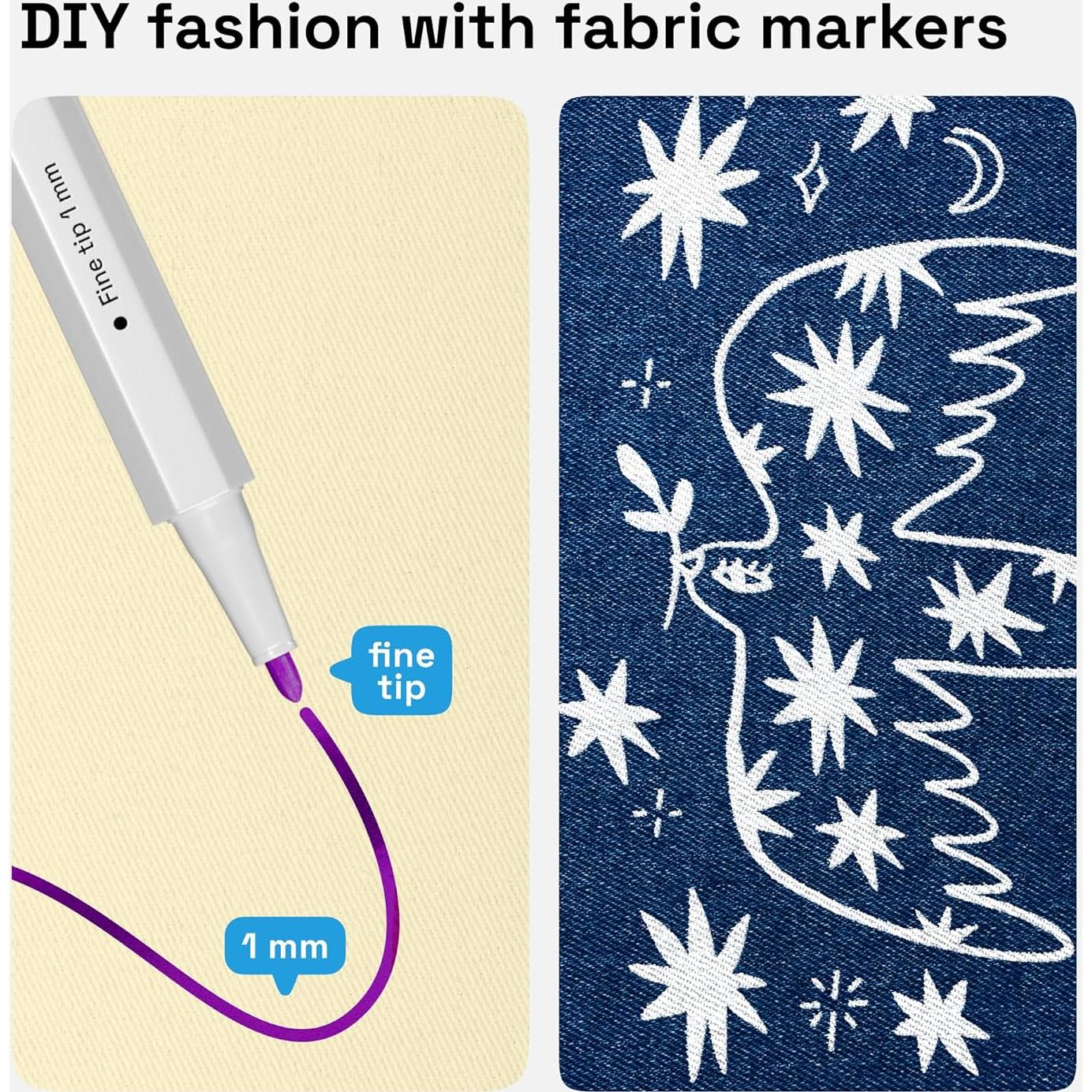 Marcadores de Tela ARTISTRO 12 Unidades Punta Fina Multicolor