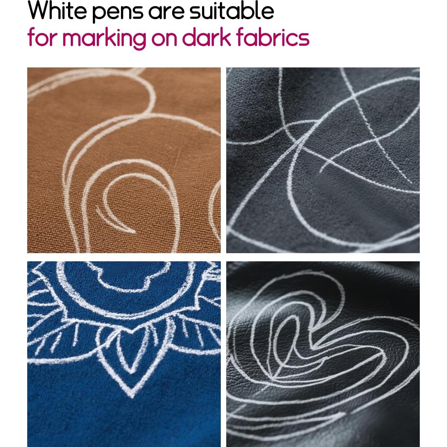 Marcadores de tela borrables Joyvistalen | 4 bolígrafos + 50 recargas