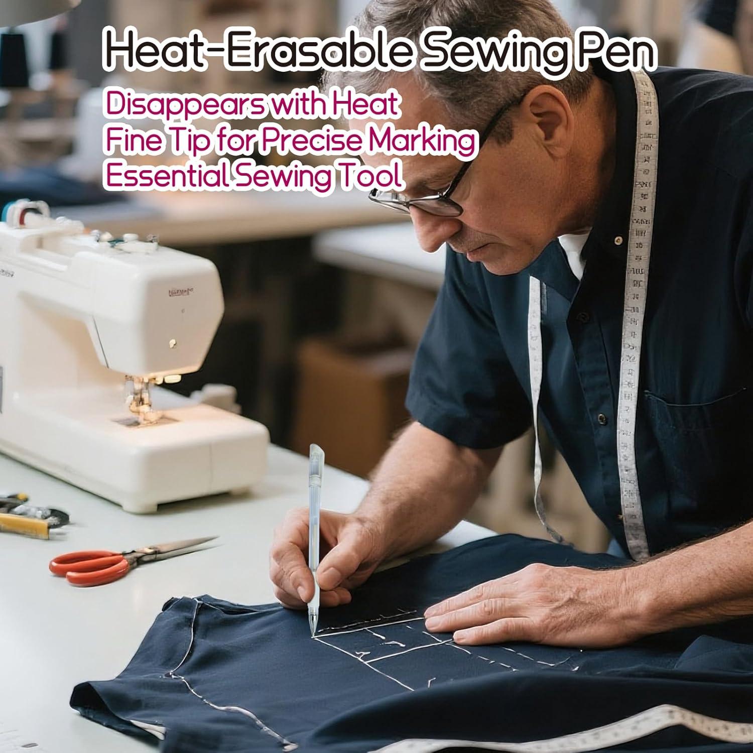 Marcadores de tela borrables Joyvistalen | 4 bolígrafos + 50 recargas