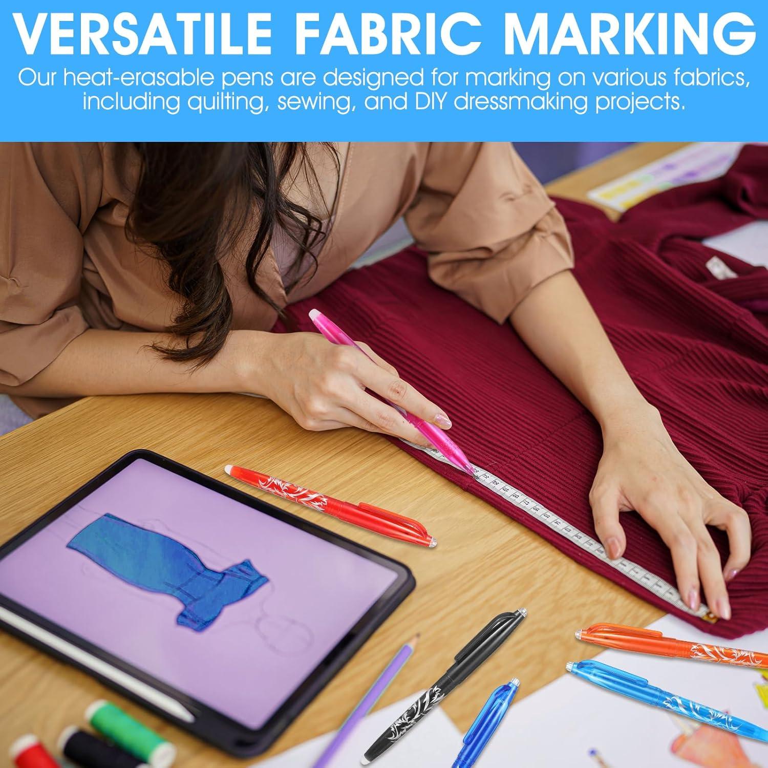 Hpmjz 12 Bolígrafos Borrables por Calor para Tela - Marcado Preciso